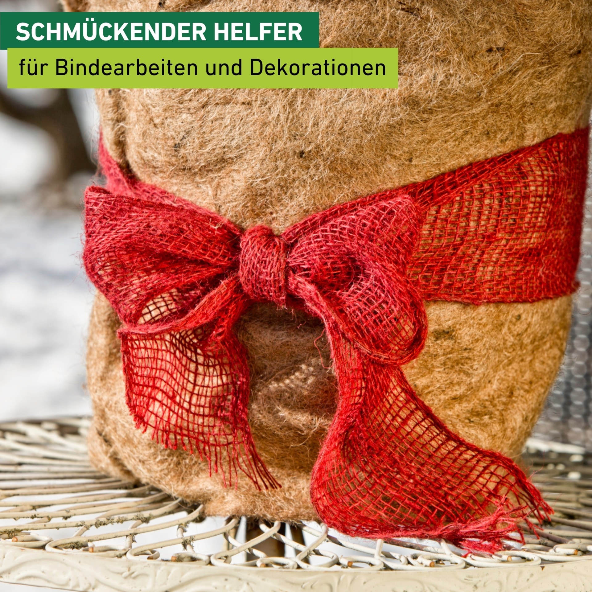 Windhager Pflanzschnur »Pflanzenbinder aus Jute, Gartenschnur und Bastelschnur« Pflanzendraht, Indoor, Outdoor, 10 x 25 cm, rot
