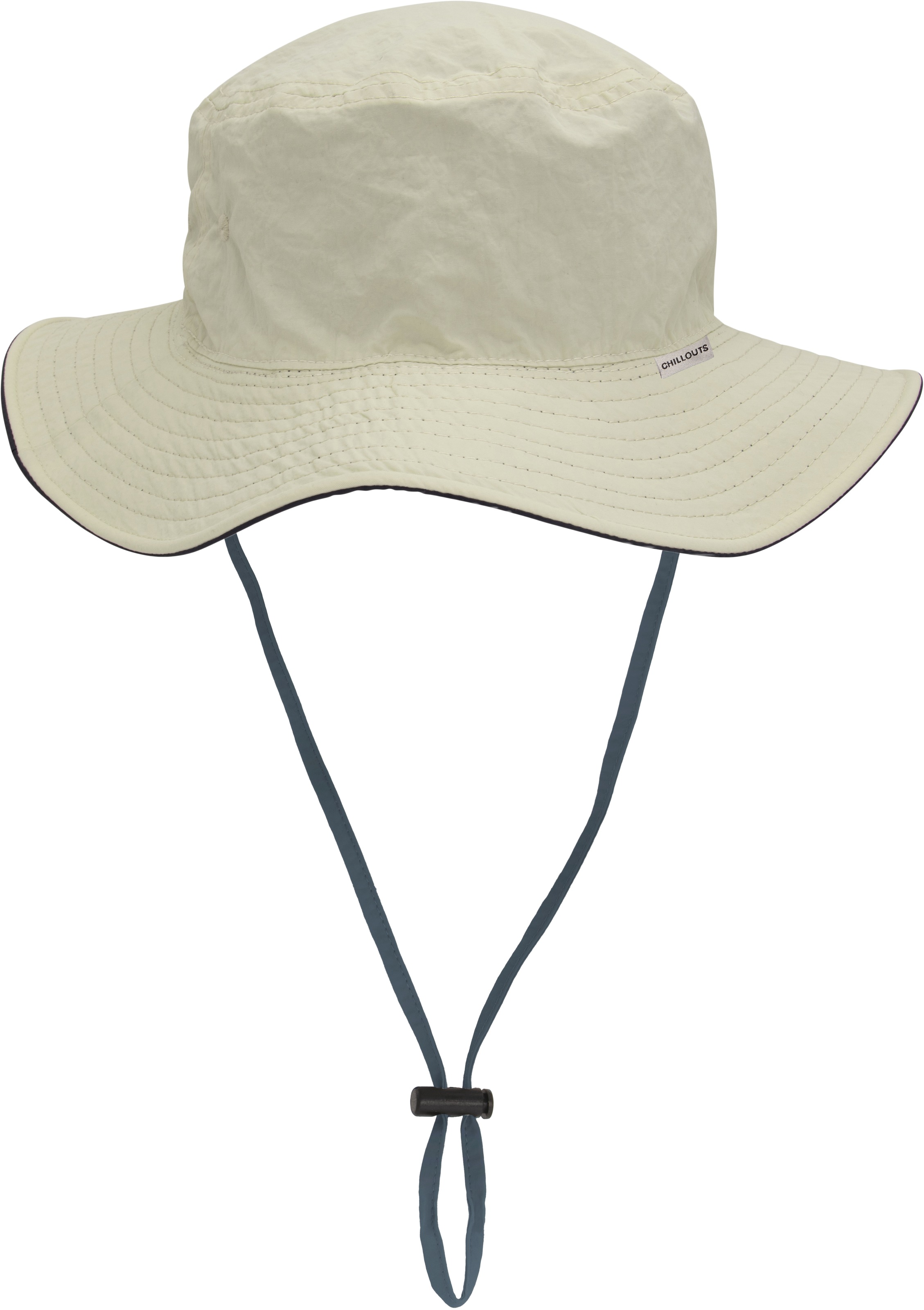 CHILLOUTS Damen Fischerhut "Santana Hat"beige, navy, Gr. S, unifarben, Canvas, Kunstfaser, Hüte, leicht, strapazierfähig, Größen verstellbar durch