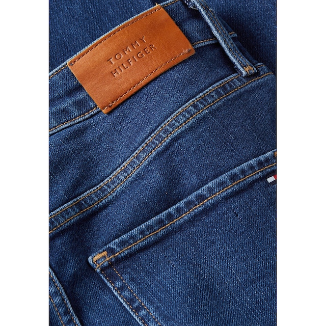 Tommy Hilfiger Bootcut-Jeans, mit Lederlogopatch für kaufen | BAUR