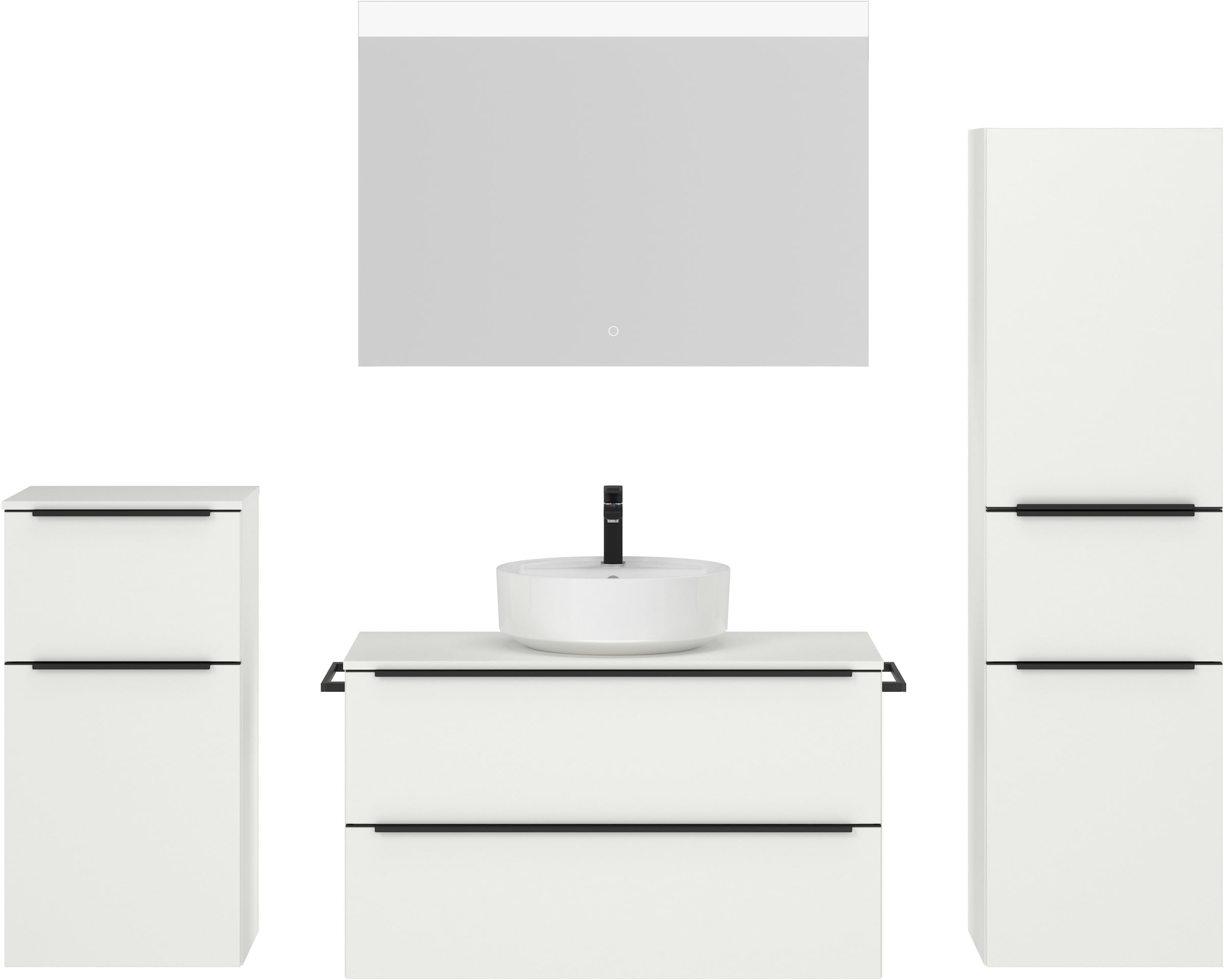 nobilia Badmöbel-Set "Alvene" vormontiert, mit Soft-Close, 4 Stk. tlg. günstig online kaufen