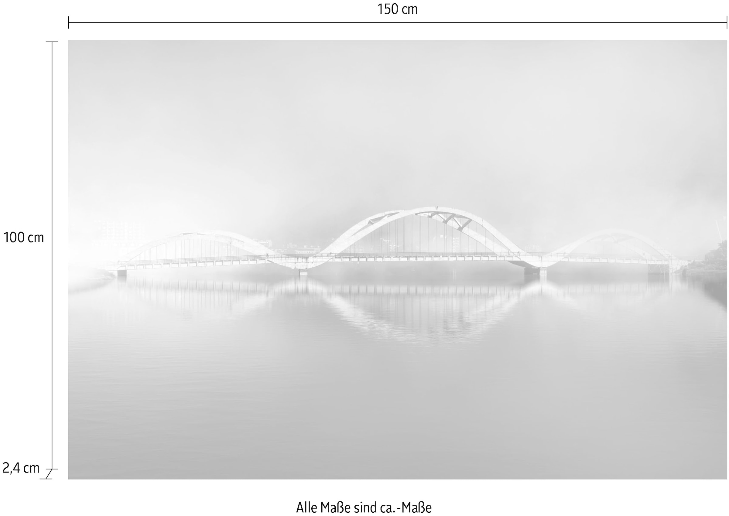 queence Acrylglasbild »Brücke«, Amerika-Bilder von Amerika-Brücken, Fine Art-Print in Galeriequalität