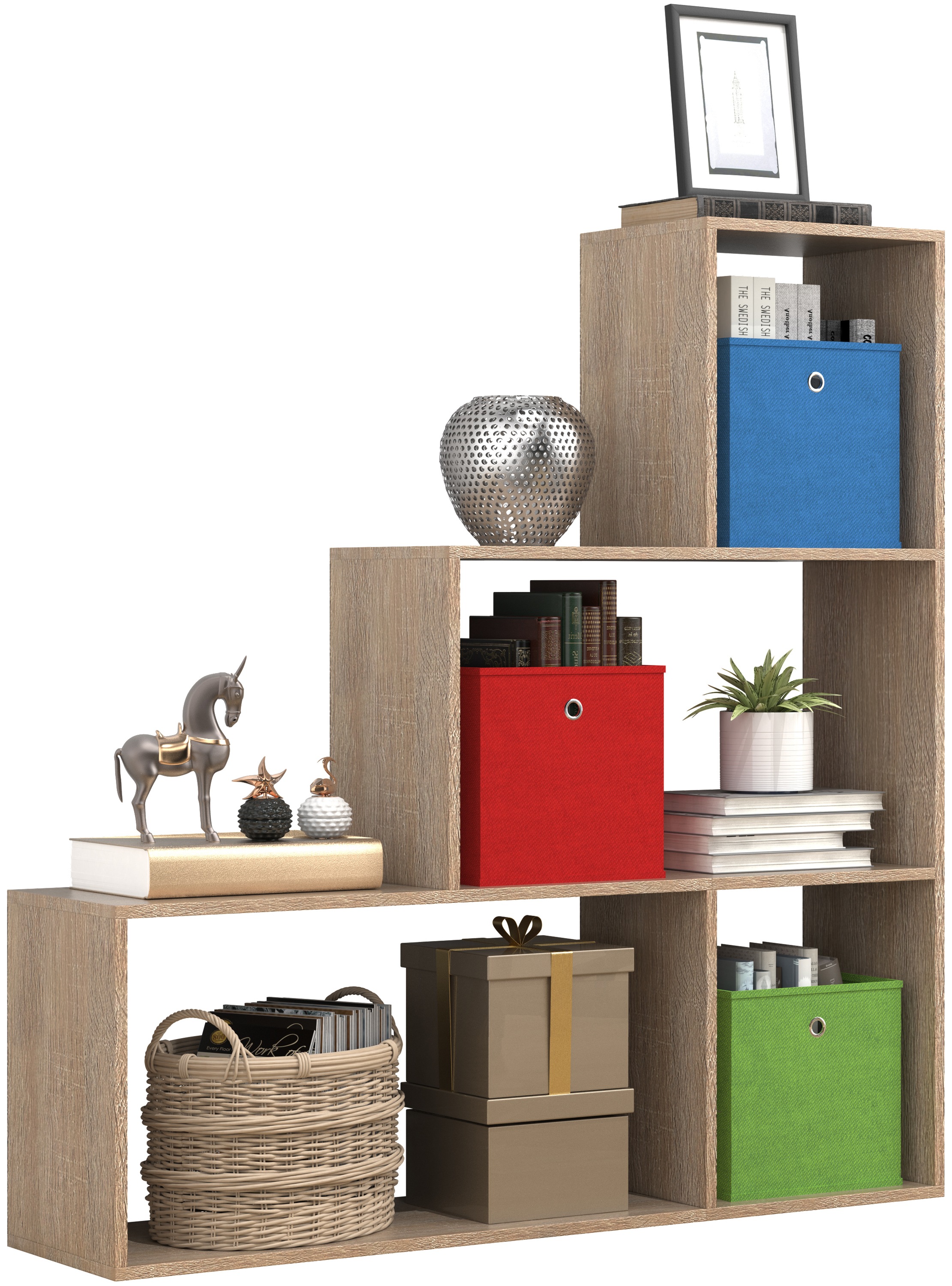 VCM Standregal "Holz Regal Raumteiler Standregal Bücher Dubila M" 1 Stk. tl günstig online kaufen