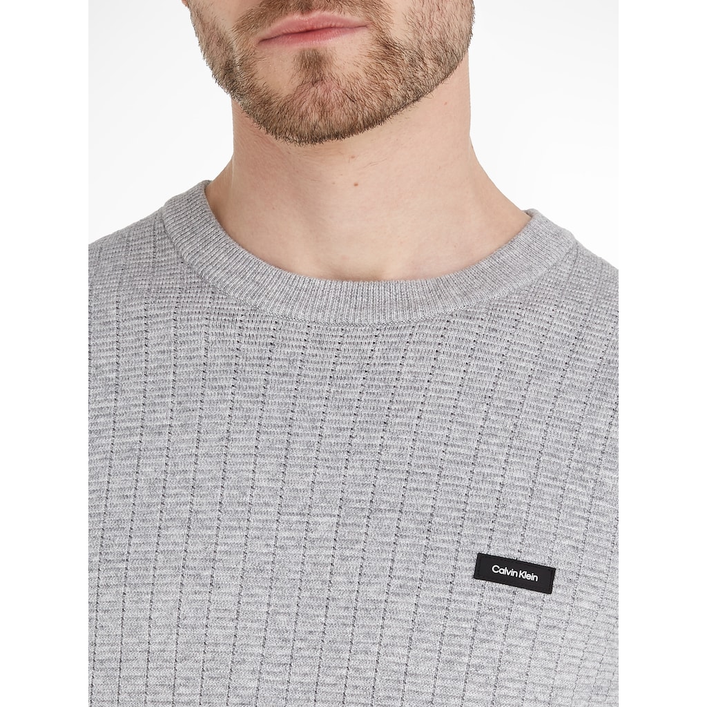 Calvin Klein Strickpullover »STRUCTURE SWEATER«, mit Markenlabel