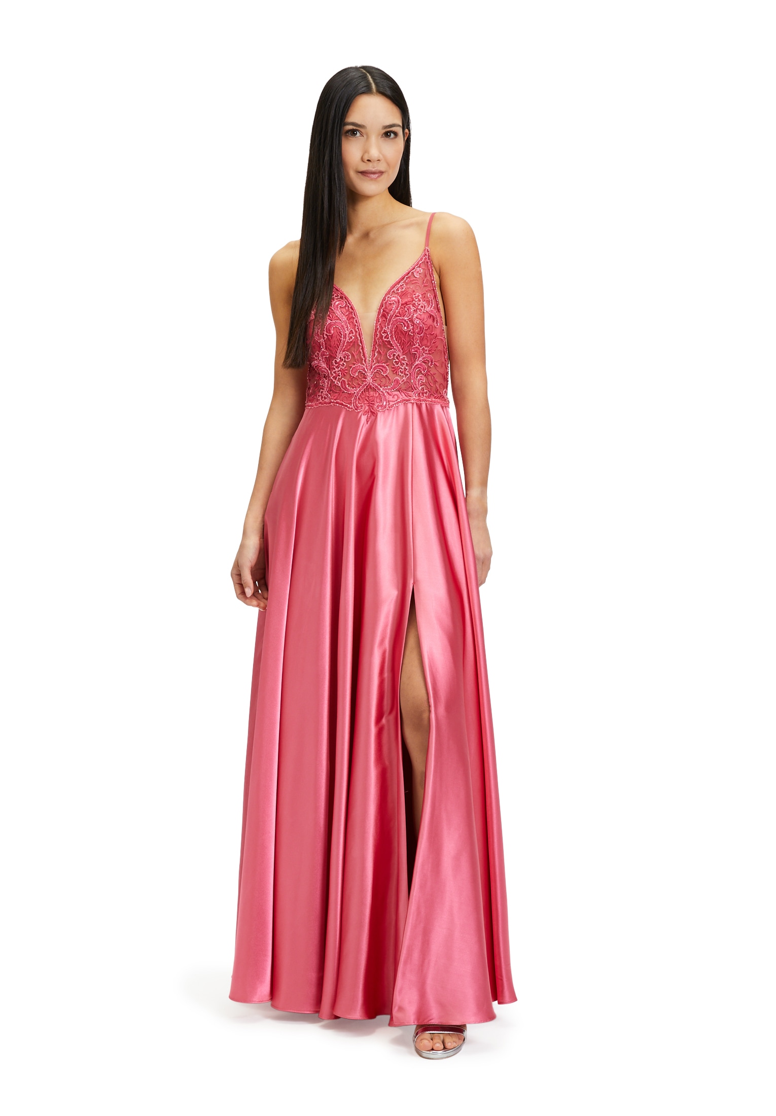 Vera Mont Abendkleid "Vera Mont Damen Abendkleid mit Placement", Effektgarn günstig online kaufen