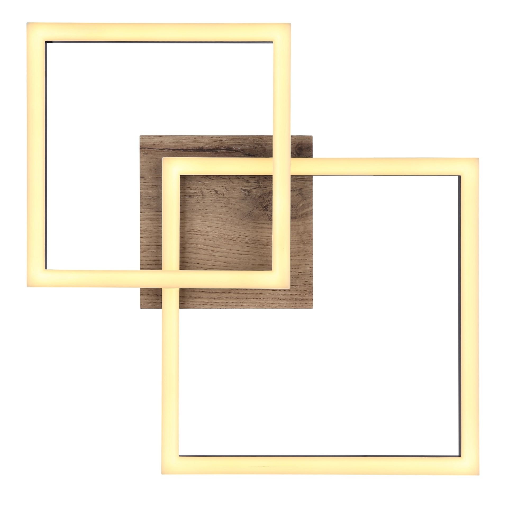 GLOBO LIGHTING LED Deckenleuchte »BOSSY« LED-Modul 1 Stk. Warmweiß Deckenlampe, Dreh-Schwenkbar, Wohnzimmer, Schlafzimmer