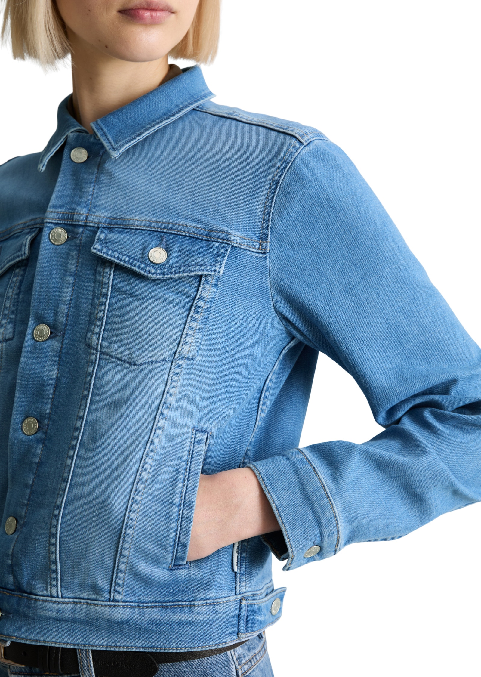 Marc O'Polo DENIM Jeansjacke »aus hochwertigem Organic Cotton-Stretch« ohne Kapuze