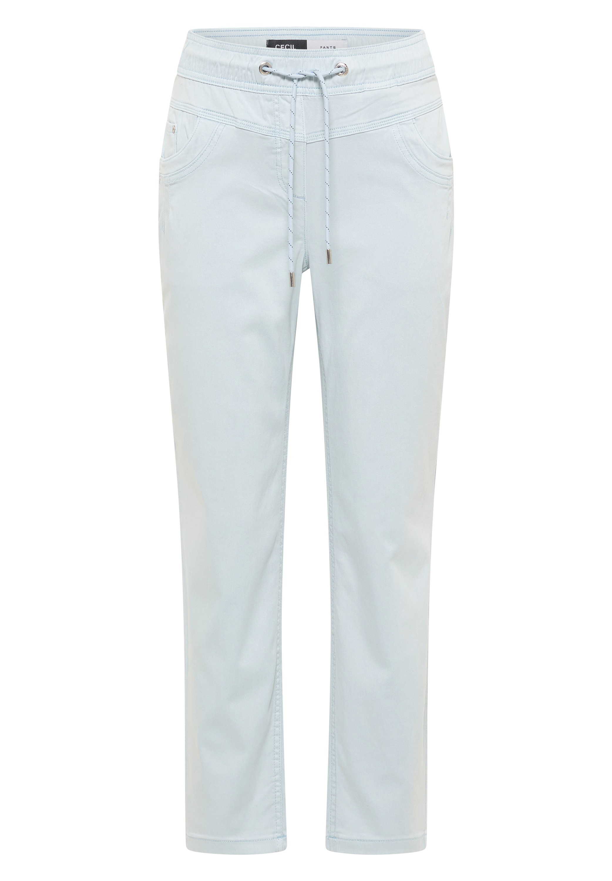Stoffhose CECIL, Damen, Gr. S, Länge 28, diamond blau, Stoff, 56% Lyocell, 41% Baumwolle, 3% Elasthan, unifarben, comfort fit knöchelfrei, Hosen Stoffhose, Middle Waist 6