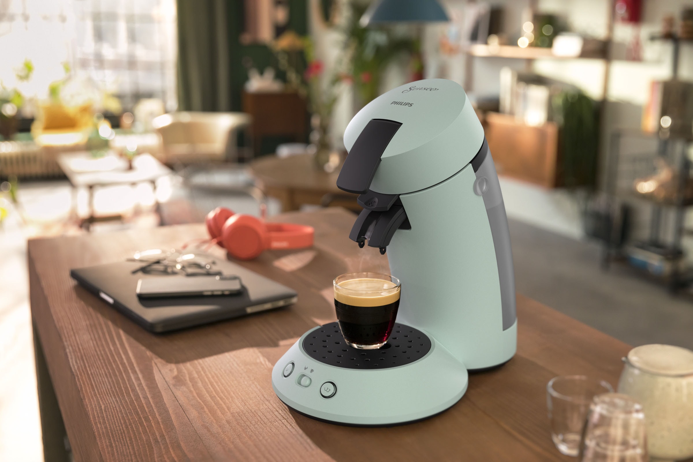 Philips Senseo Kaffeepadmaschine »Original Plus CSA210/20, aus 28% recyceltem Plastik«, +2 Kaffeespezialitäten, inkl. Gratis-Zugabe (Wert €5,-UVP)