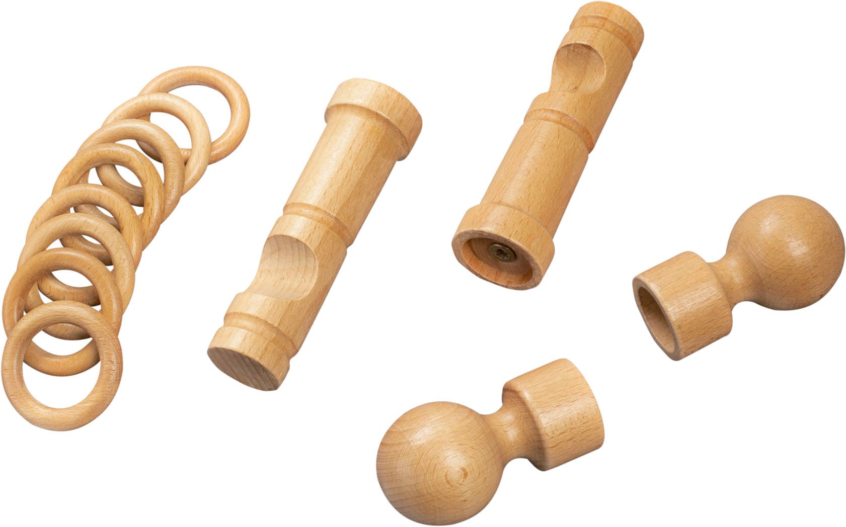 SN DECO GROUP Gardinenstange »Giro« 1 läufig-läufig Fixmaß 28 mm, Holz, verschiedenen Längen und Farben, Komplettset