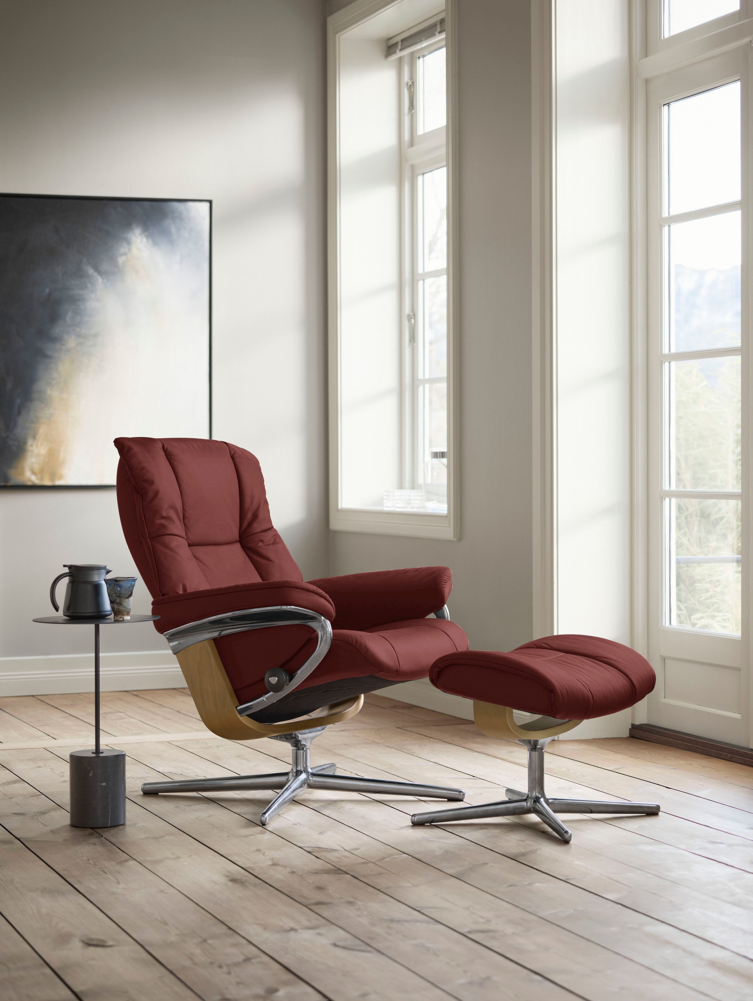 Stressless® Fußhocker »Mayfair«, mit Cross Base, Größe S, M & L, Holzakzent Eiche