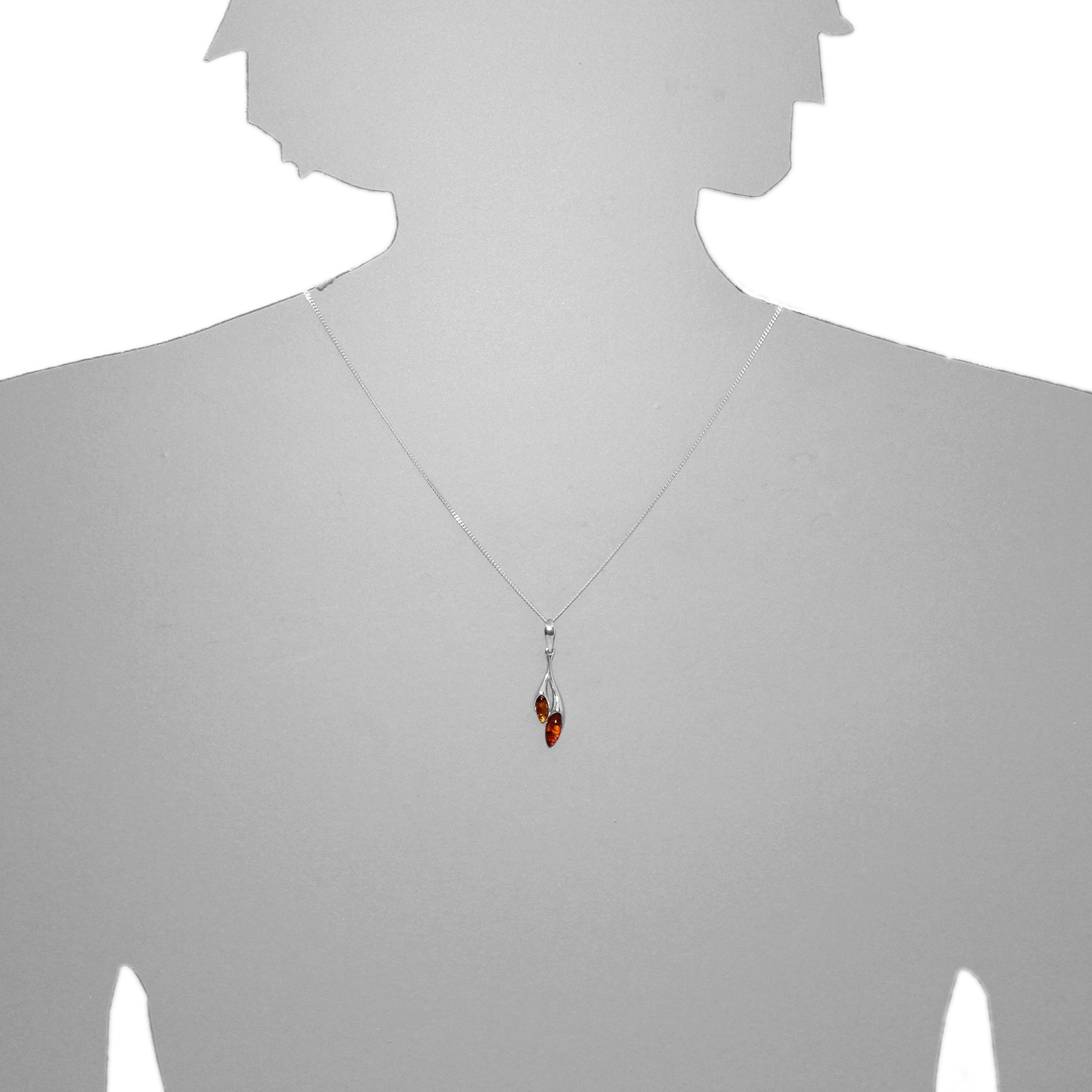 OSTSEE-SCHMUCK Kette mit Anhänger »- Malene - Silber 925/000 - Bernstein«