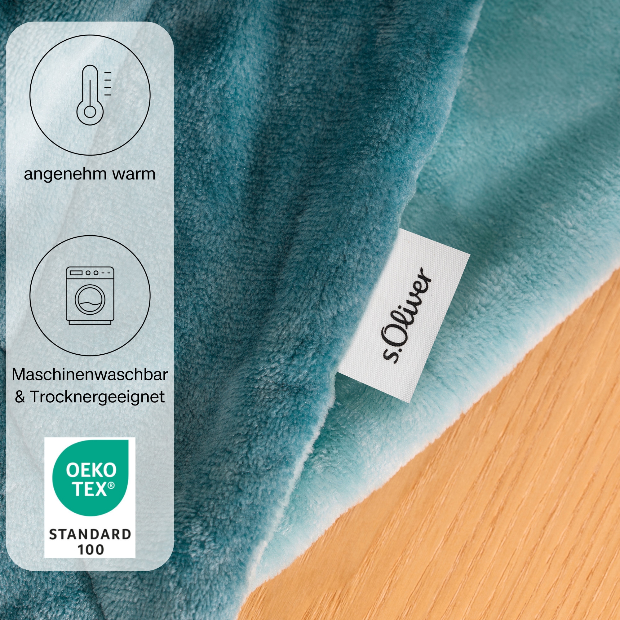 s.Oliver Wohndecke »Doublesoft, Kuscheldecke, Deal, Kissen geschenkt!« Kuscheldecke 150x200 cm, GRATIS-Zugabe:2x Kissenhülle (Reißverschluss)