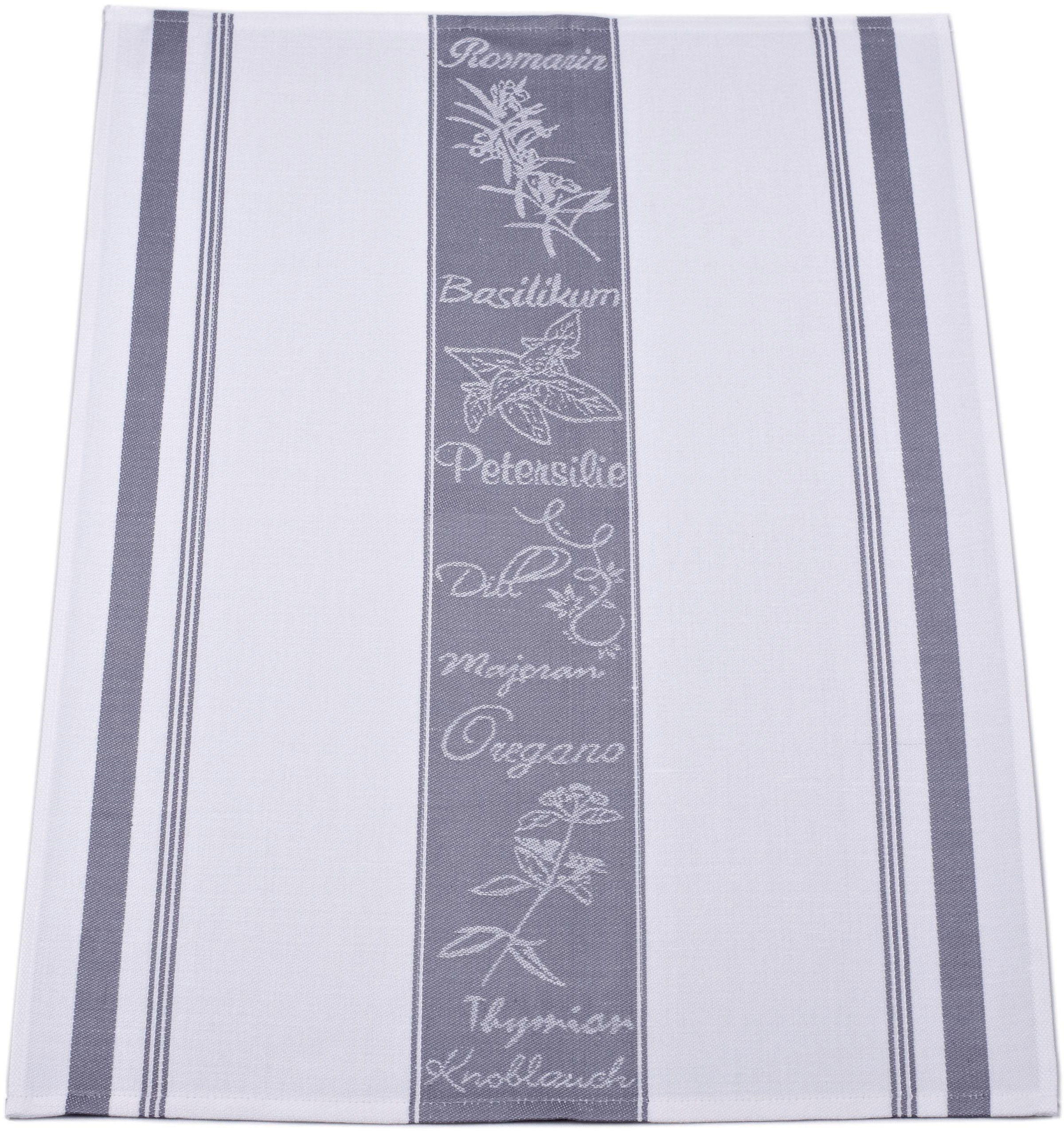 ROSS Geschirrtuch "Exclusiv" Mittelstreifen mit Kräutern, 50x70 cm günstig online kaufen