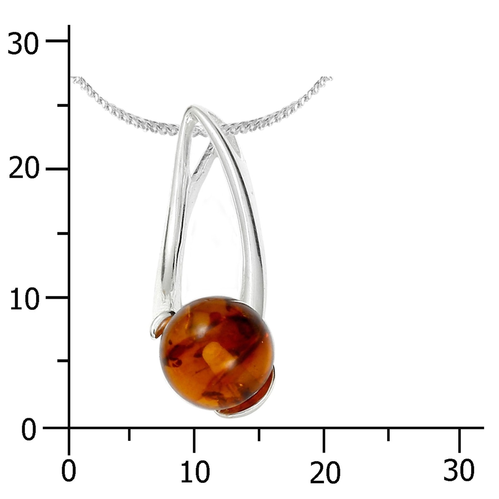 OSTSEE-SCHMUCK Kette mit Anhänger »Ostsee-Schmuck Kette mit Anhänger Melina«, (2 tlg.)