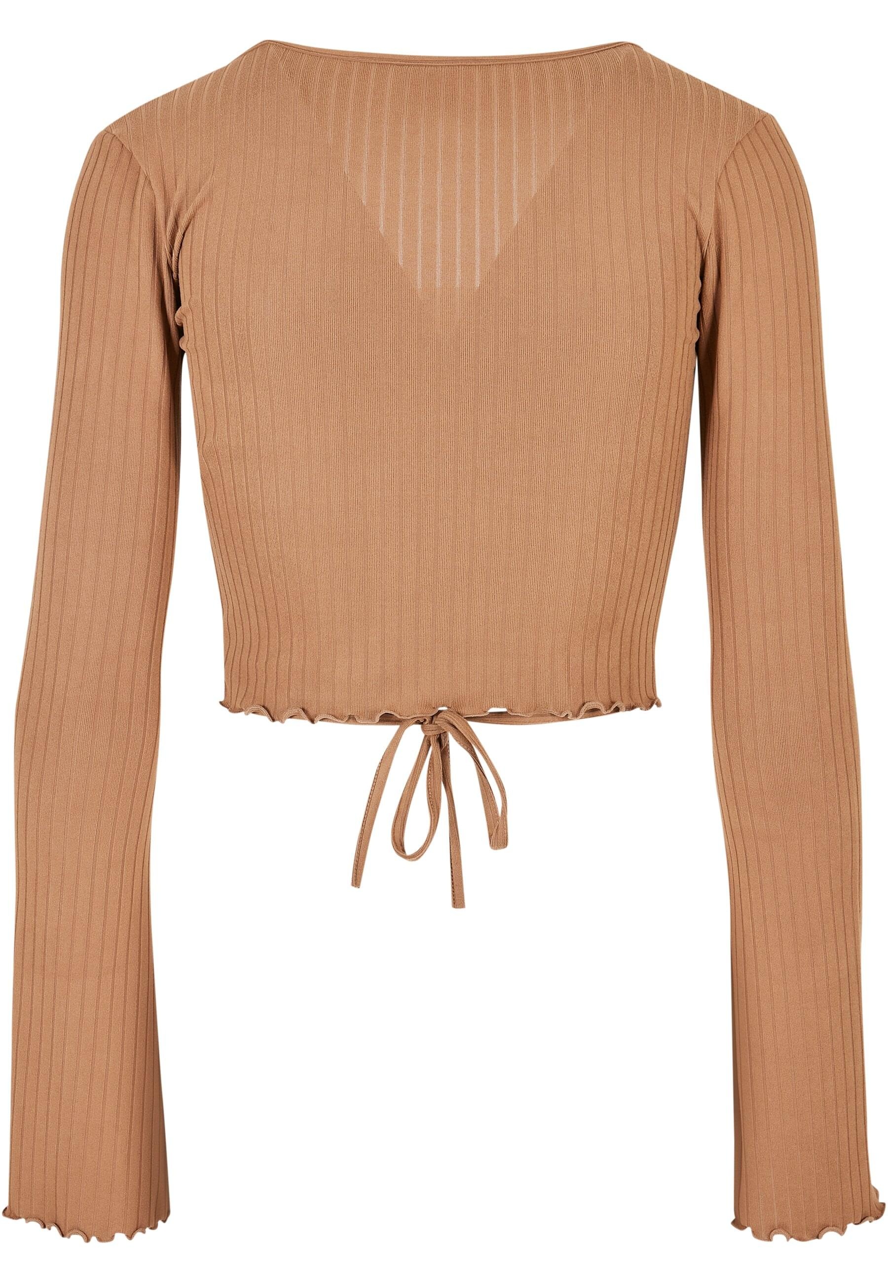 URBAN CLASSICS Longsleeve »Urban Classics Damen Ladies Cropped Rib Wrapped Longsleeve«, (1 tlg.)