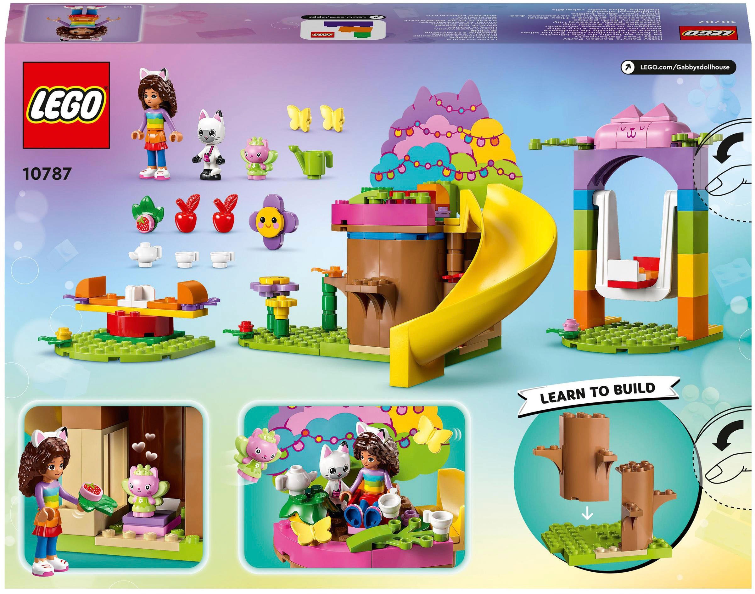 LEGO® Konstruktionsspielsteine »Kitty Fees Gartenparty (10787), LEGO® Gabby's Dollhouse«, (130 St.), Made in Europe
