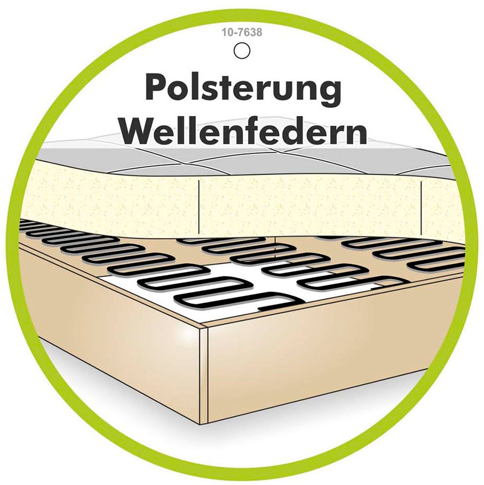 Jockenhöfer Gruppe Ecksofa »Bologna, L-Form, Breite: 298 cm, Cord-Bezug, beidseitig montierbar« mit Bettfunktion, Bettkasten&Zierkissen, Wellenfederung, XXL-Ottomane