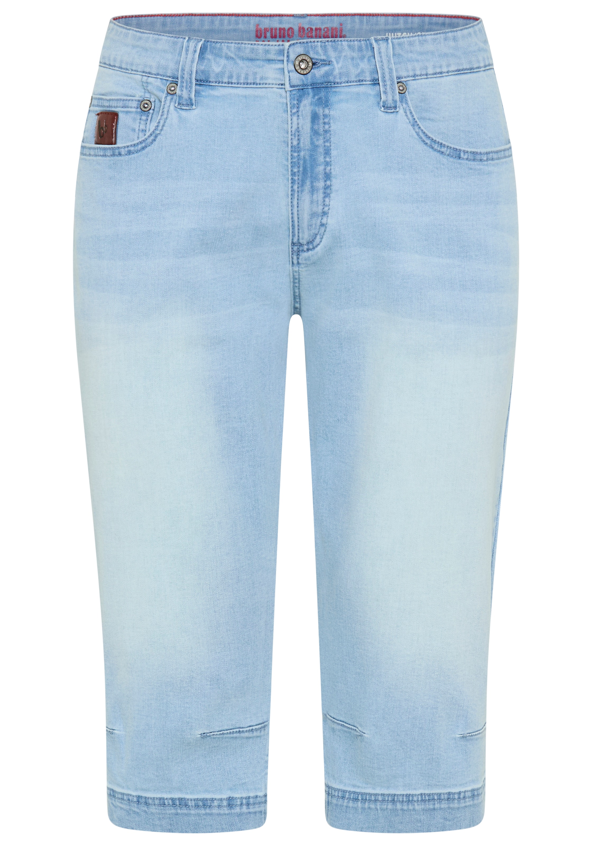 Bruno Banani Jeansbermudas Straight-Fit, normale Leibhöhe, aus elastischem Denim-Material