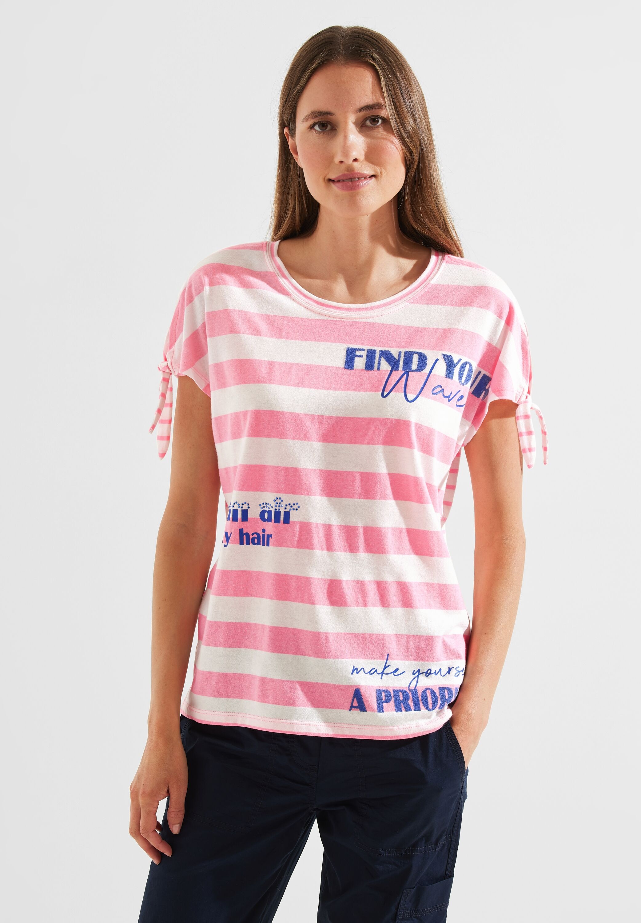 Cecil T-Shirt, softem | BAUR für Materialmix kaufen aus