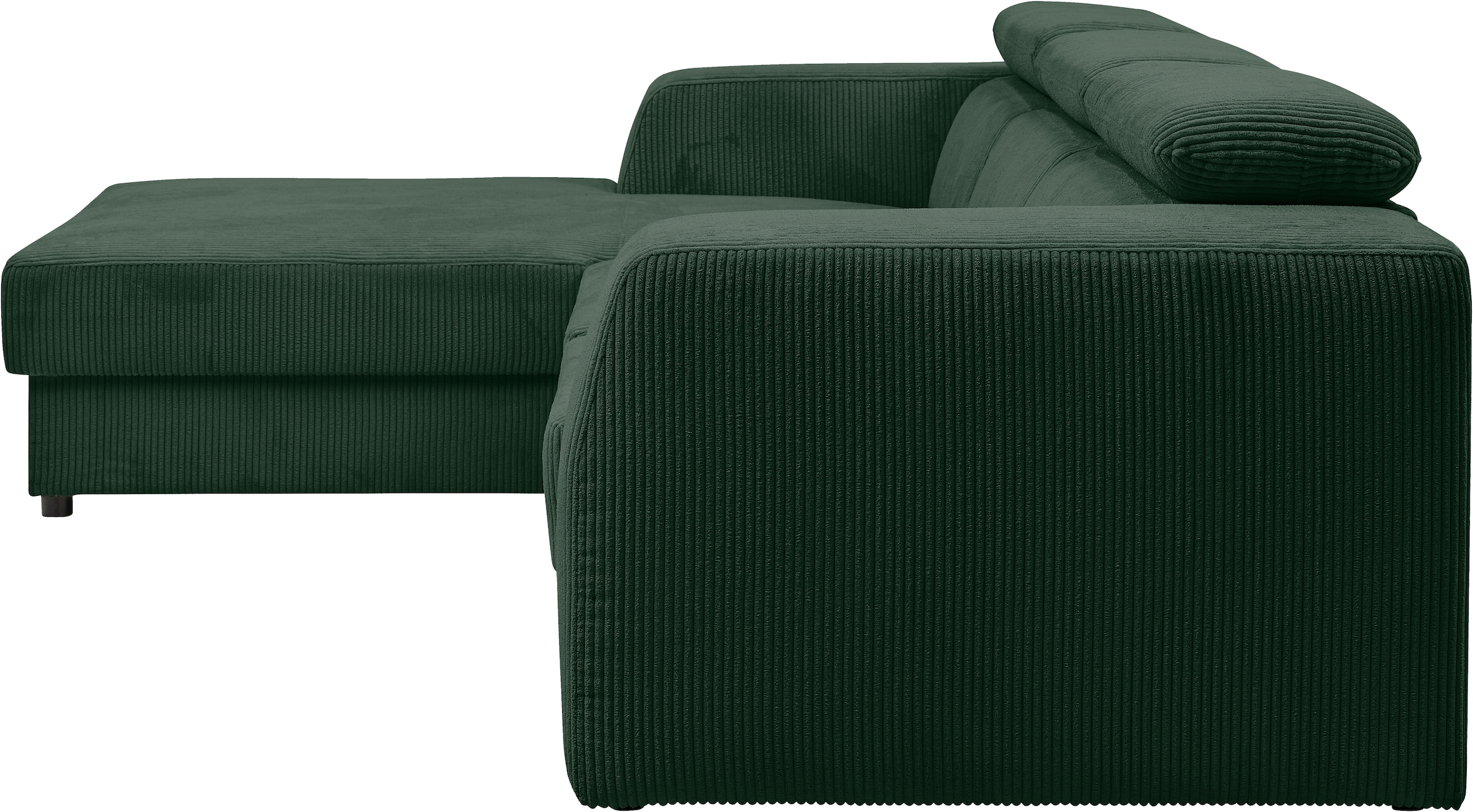 WERK2 Ecksofa »Cherry, modernes Sofa mit Komfortfunktionen, Breite 270cm, L-Form,«, bequem, mit verstellbaren Kopfteilen, Schlaffunktion und Bettkasten