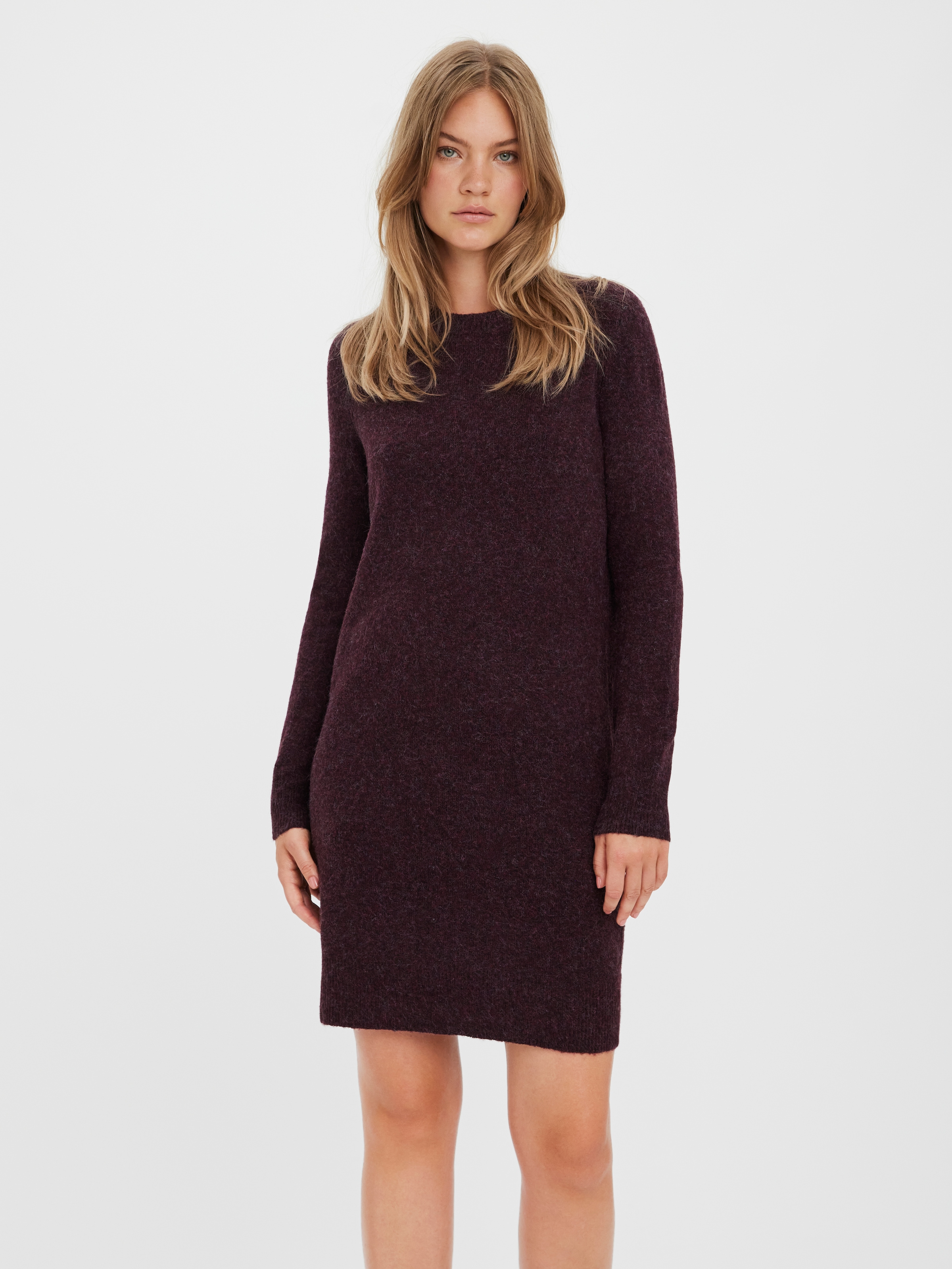 Vero Moda Strickkleid "VMDOFFY LS O-NECK DRESS GA NOOS" günstig online kaufen