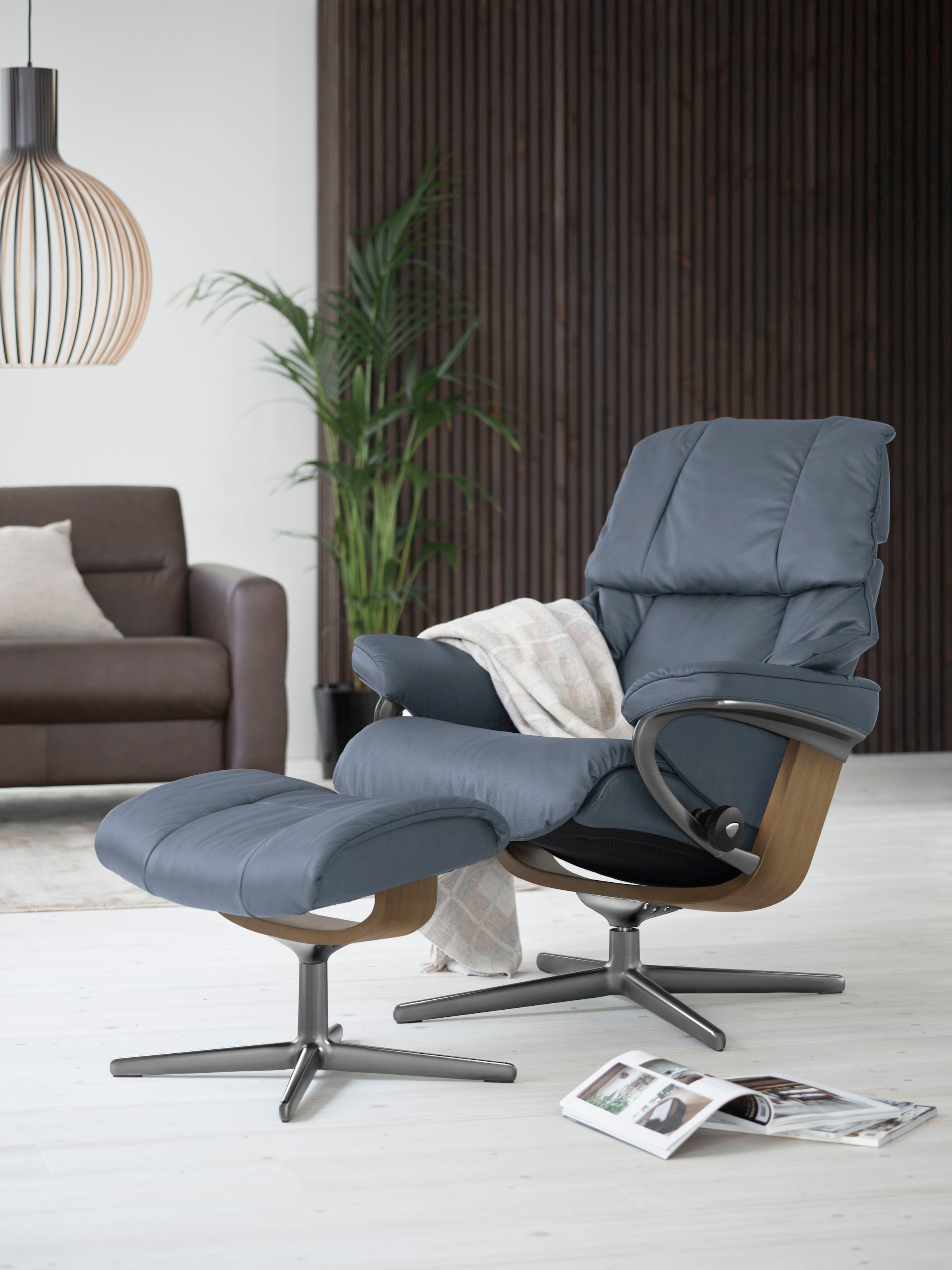 Stressless® Fußhocker »Reno«, mit Cross Base, Größe S, M & L, Holzakzent Eiche