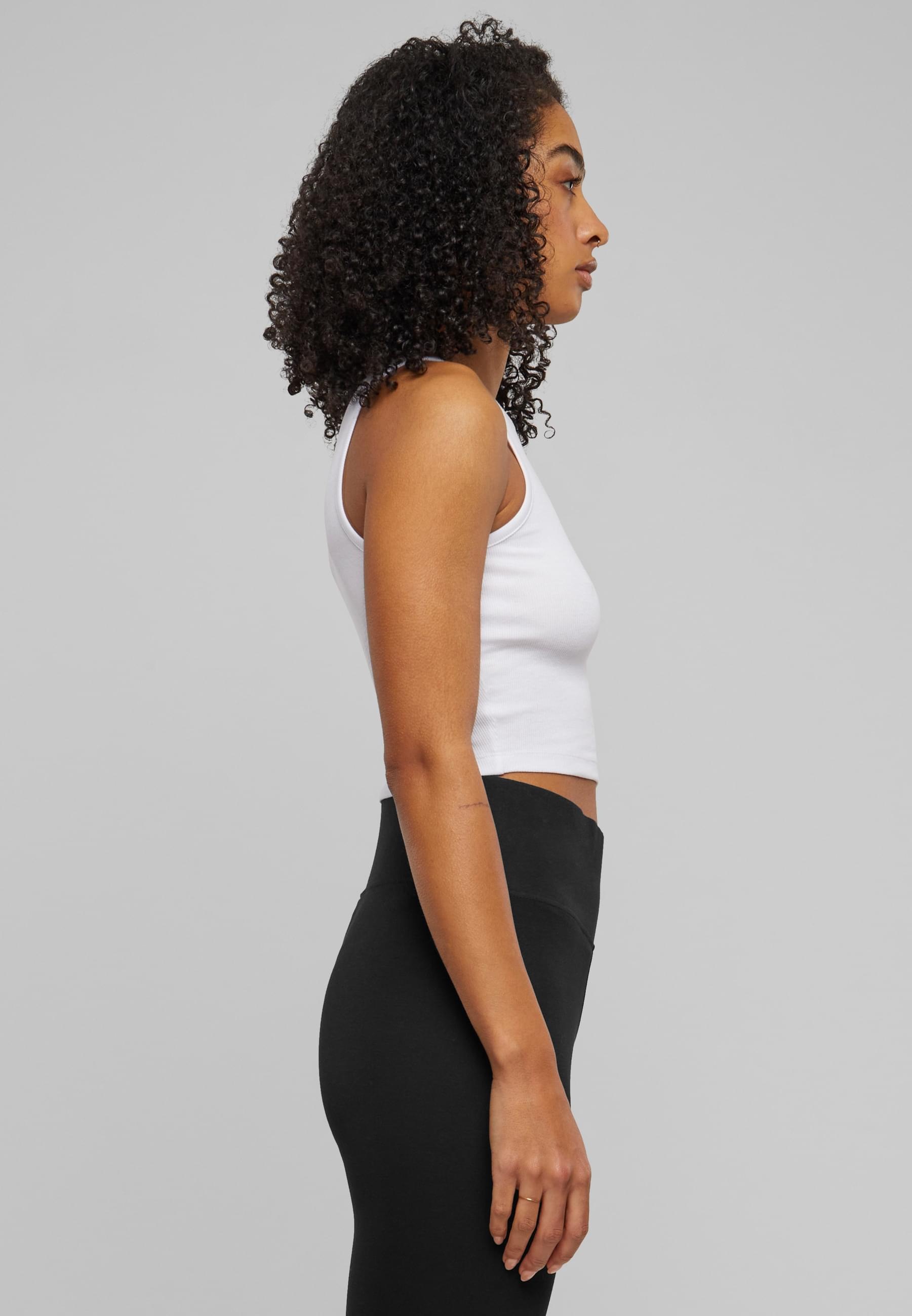 URBAN CLASSICS Muskelshirt »Urban Classics Damen Ladies Organic Cropped Rib Top«, (1 tlg.)