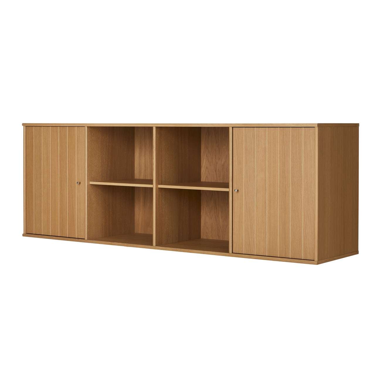 Hammel Furniture Sideboard »Mistral, Hochwertig Schrank, hängend/stehend, mit 2 gerillten Türen«, und 4 verstellbare Einlegeböden, B: 176 cm, anpassungsbar Designmöbel