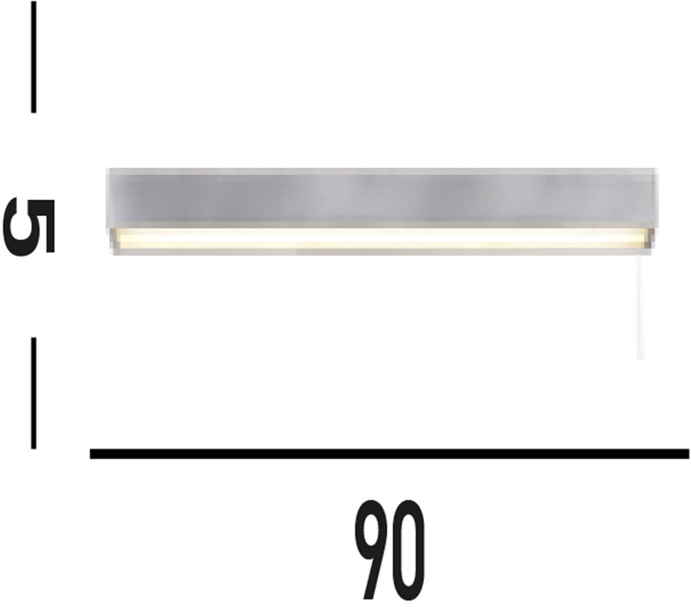 Searchlight Wandleuchte »Venti Wall Light - Polished Chrome & Frosted Polycarbonate« LED-Modul 1 Stk. Warmweiß