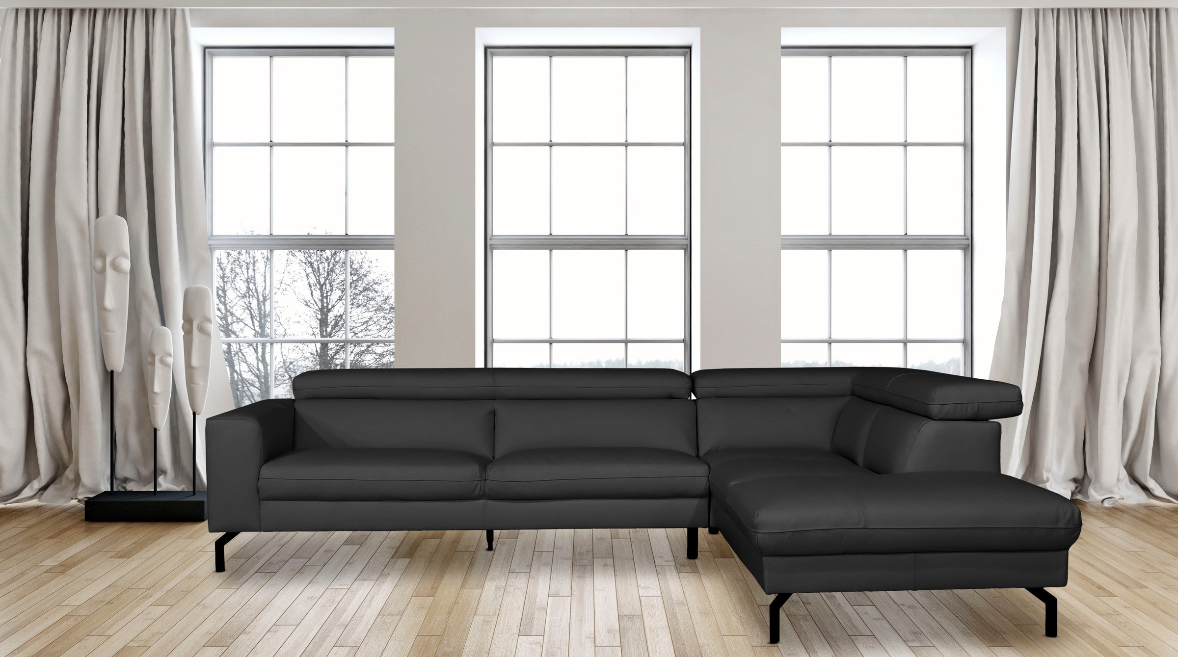 Places of Style Ecksofa "Olanta, modern und bequem, Breite 305cm, Fuß 16cm günstig online kaufen