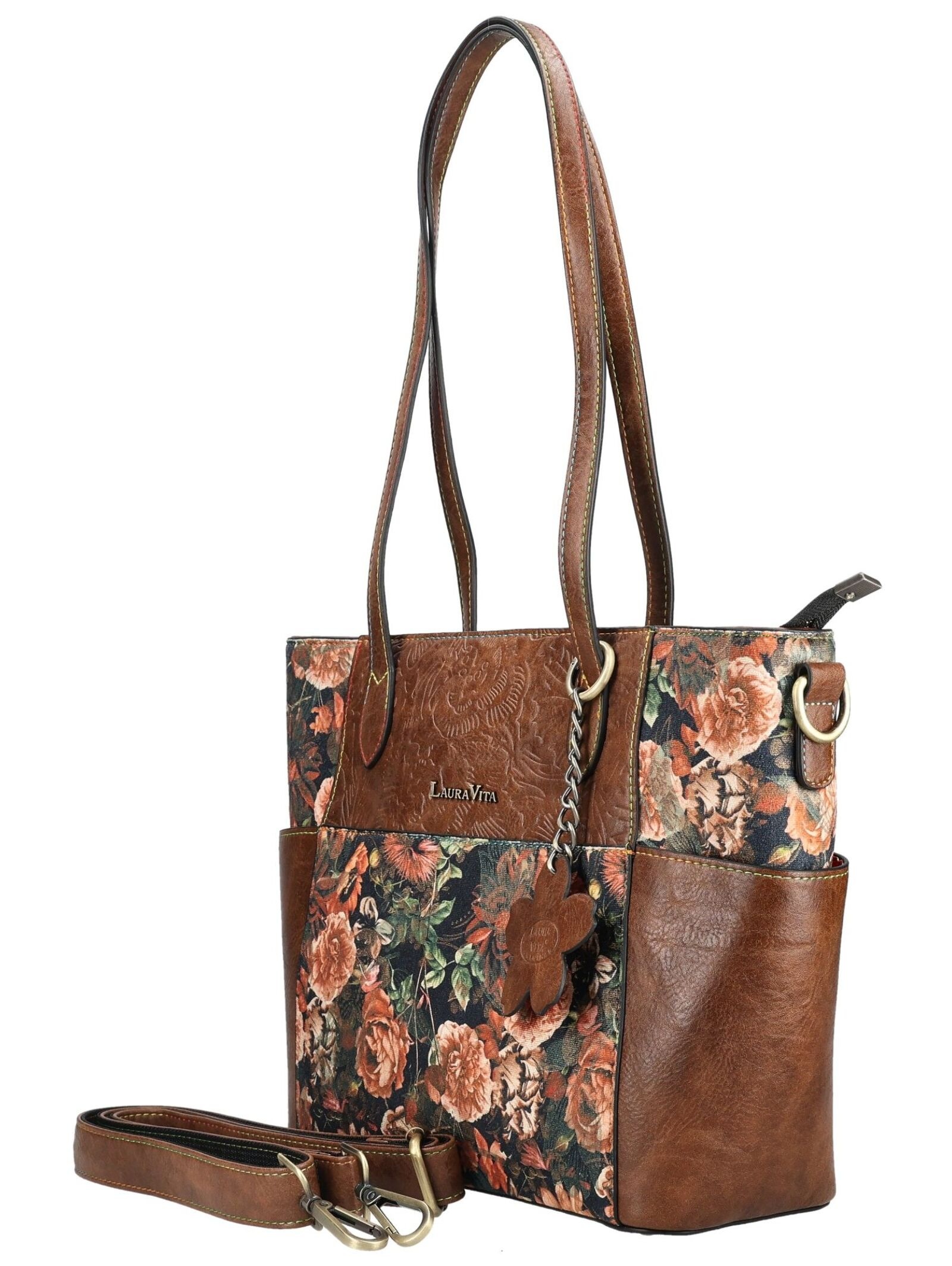 LAURA VITA Henkeltasche »LAURA VITA Taschen Lederimitat/Textil«