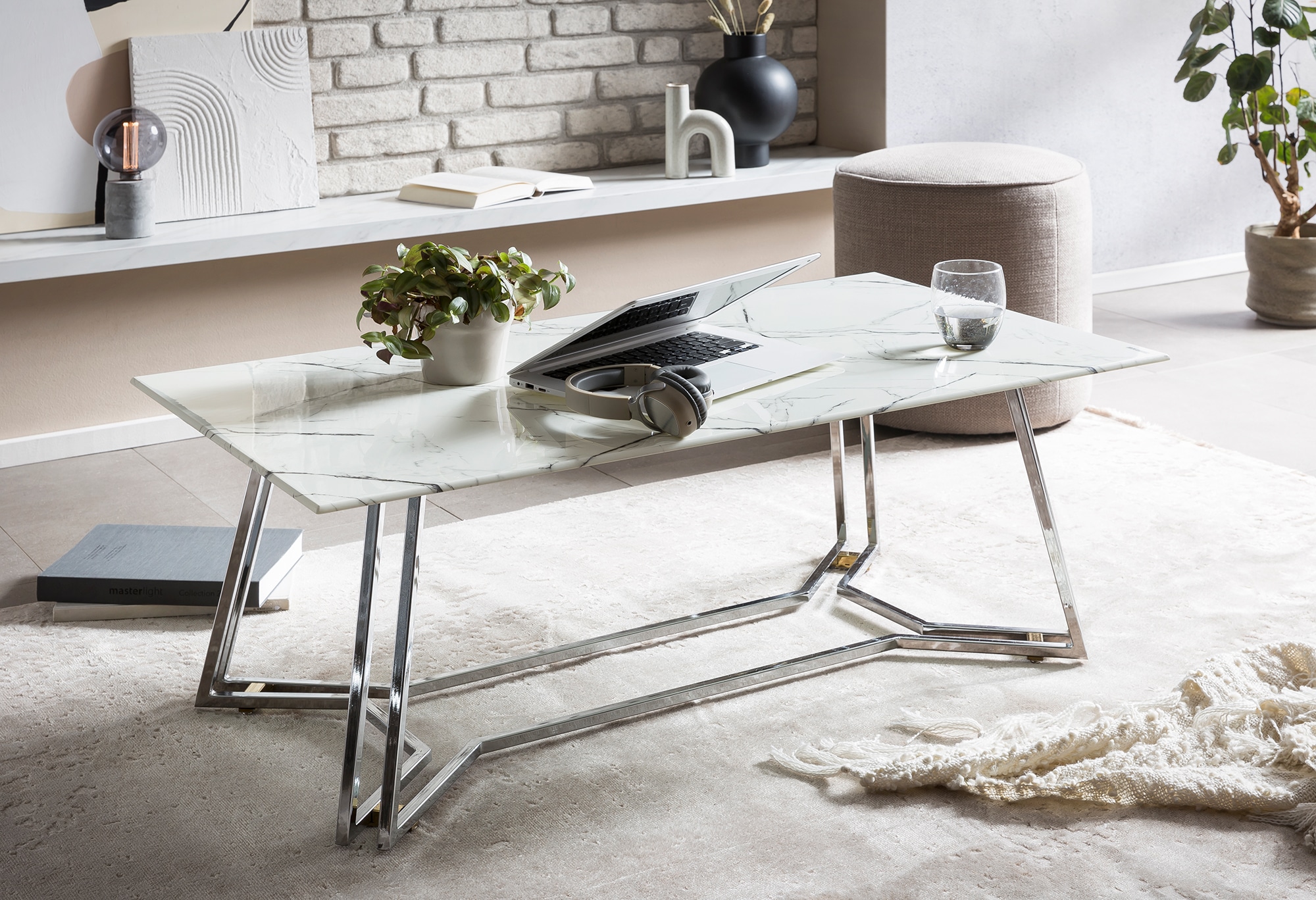 SalesFever Couchtisch, Tischplatte im Marmor-Design BAUR | kaufen