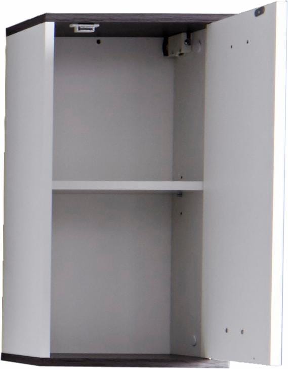 welltime Hängeschrank »Sanremo«, Badschrank mit 2 Fächern in Weiß/Rauchsilber - (B/T/H) 32/21/60 cm