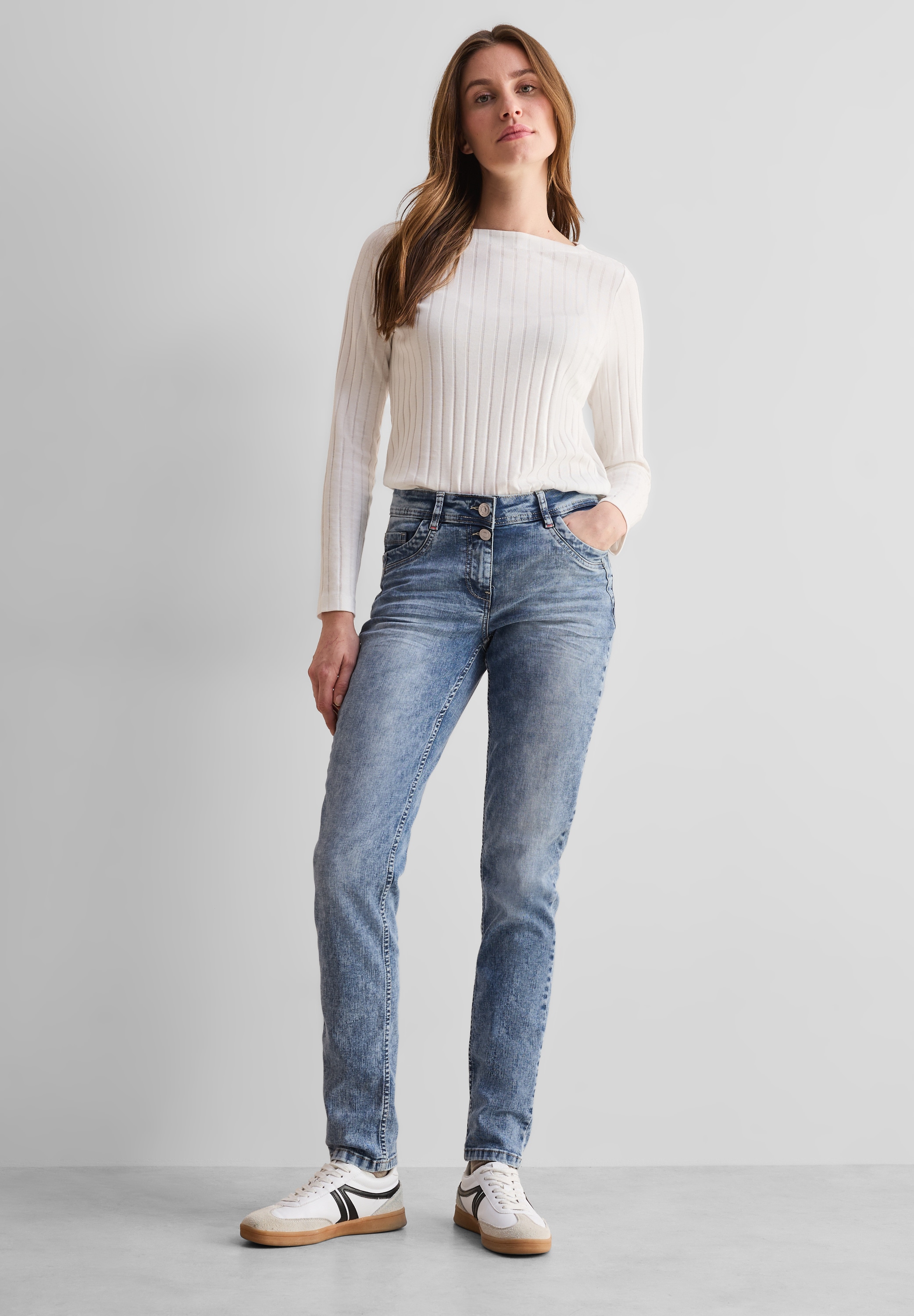 Cecil Comfort-fit-Jeans, Middle Waist