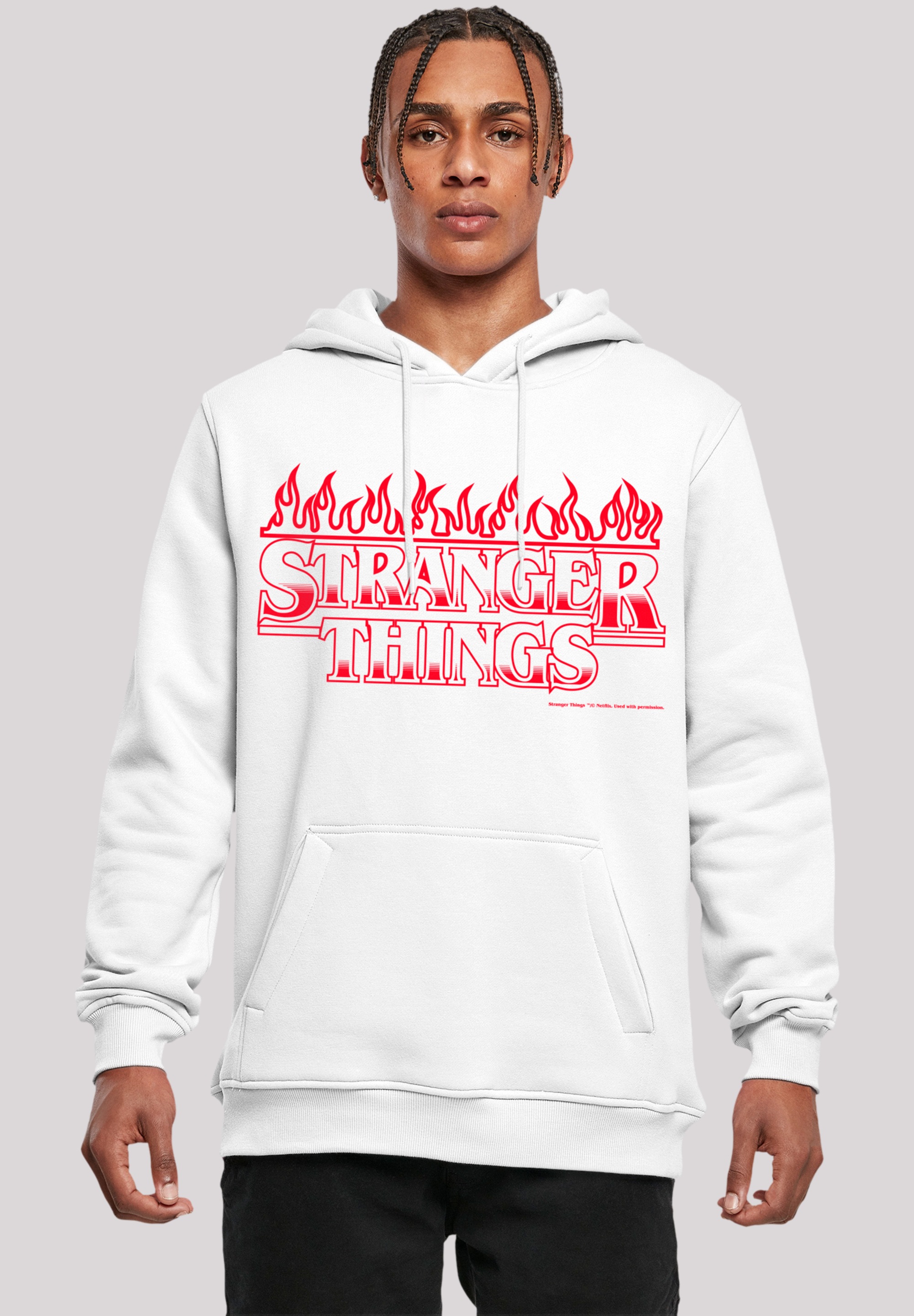 F4NT4STIC Kapuzenpullover "Stranger Things Flames Netflix TV Series", Premium Qualität