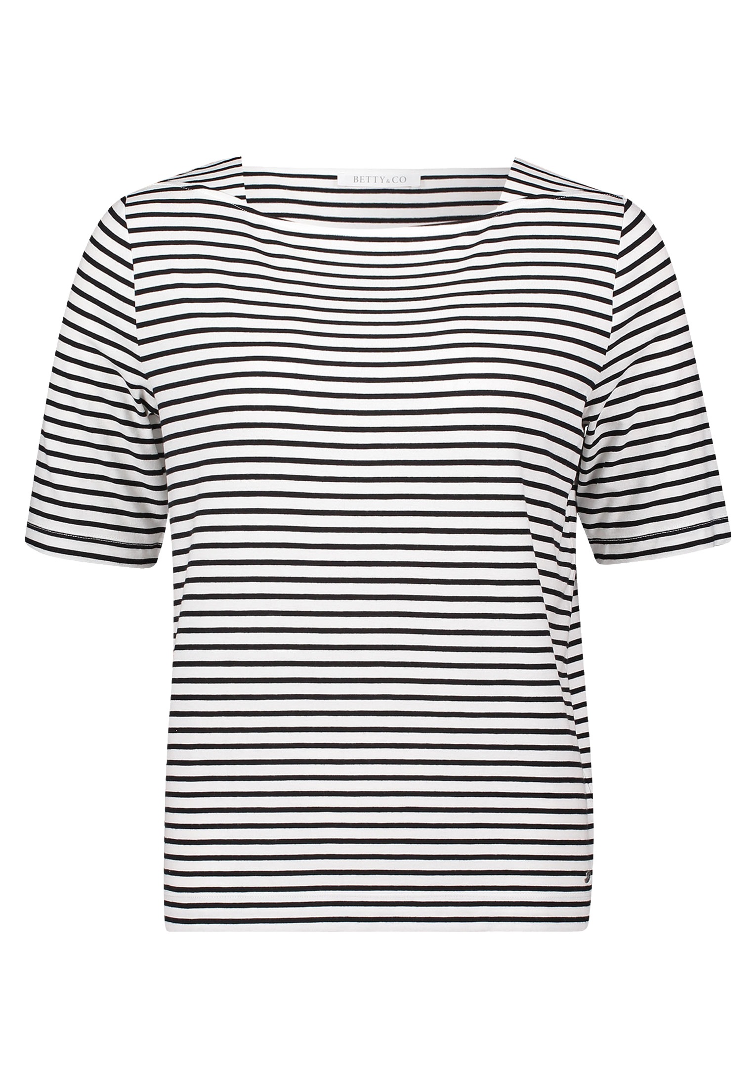 Betty&Co Kurzarmshirt "Damen Streifenshirt mit U-Boot-Ausschnitt" 1 Stk. tl günstig online kaufen