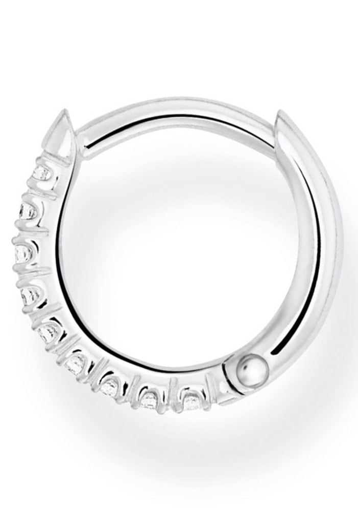 THOMAS SABO Single-Creole »farbige oder weiße Steine, CR658-051-14, CR658-414-14, CR658-488-7«, mit Glas-Keramik Stein, Korund (synth.), Zirkonia (synth.)