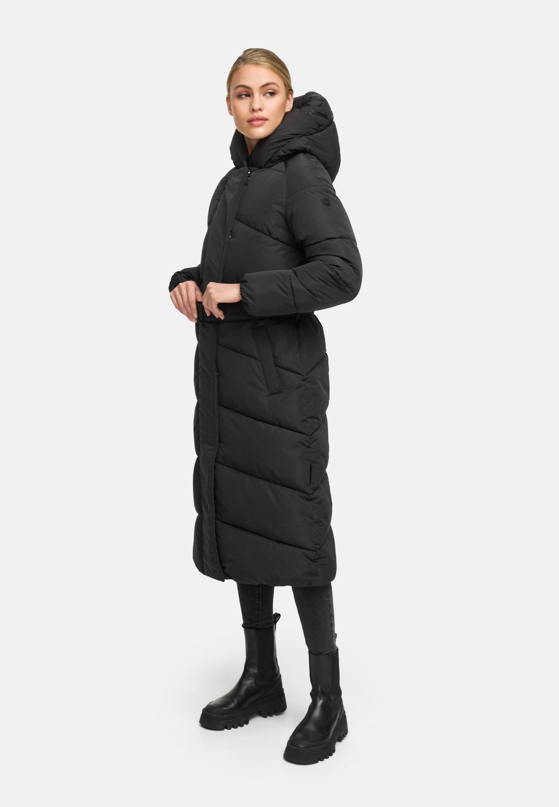 Navahoo Steppmantel »Eisblick 14«, Gesteppter Damen Mantel mit Taillengürtel