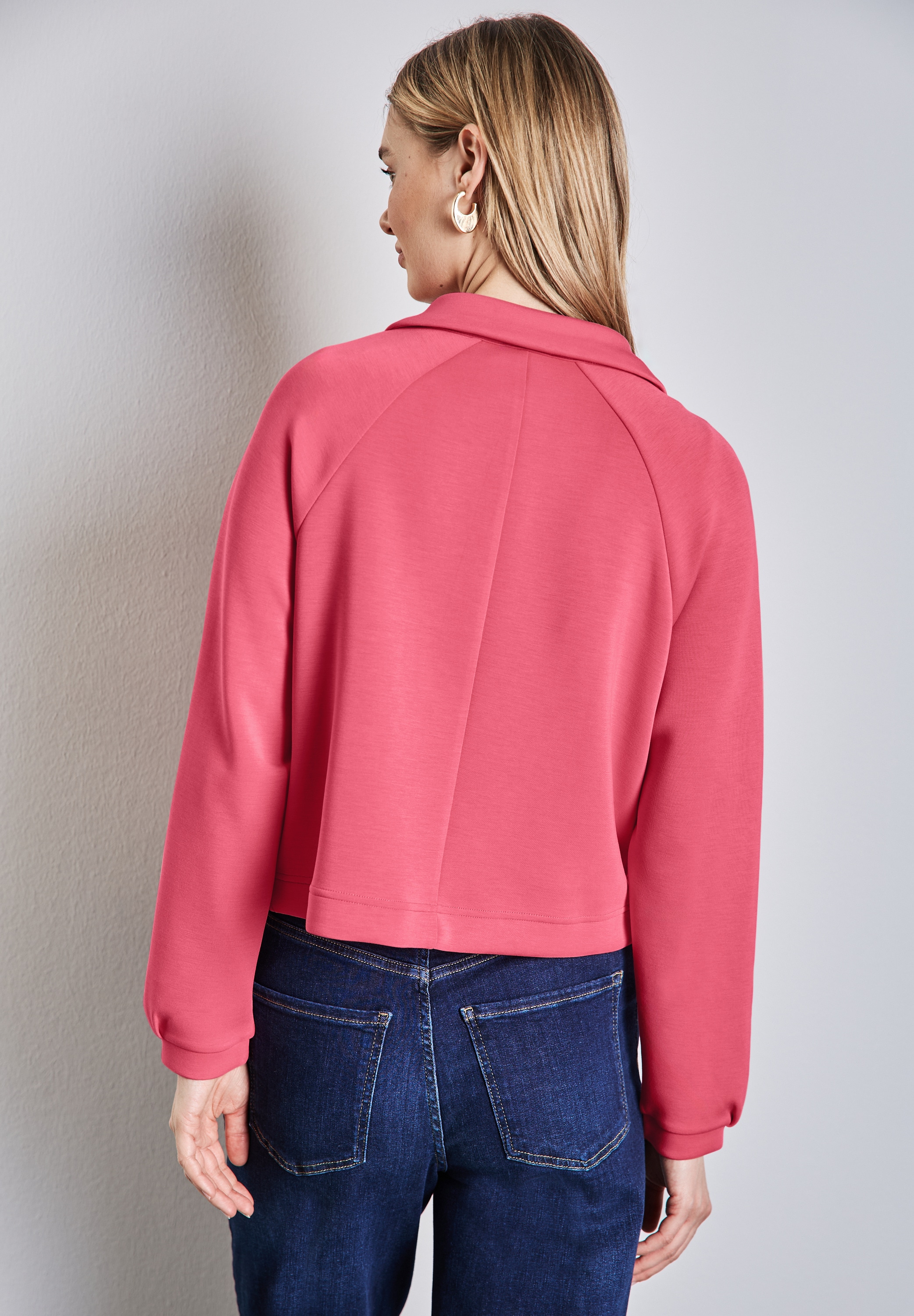 STREET ONE Sweatjacke, im Silk-Look