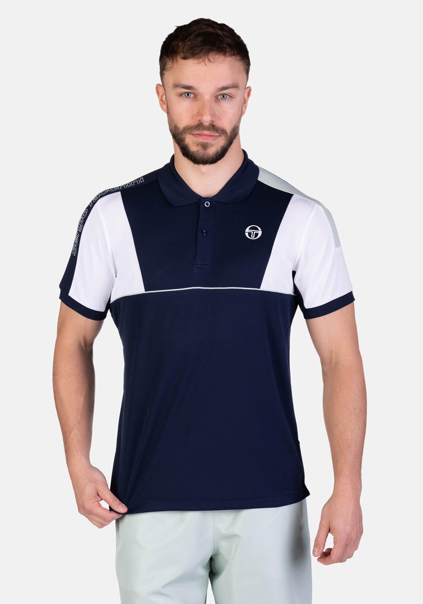 Sergio Tacchini T-Shirt »ALETTONE PL Herren«, Poloshirt Herren, Polohemd Retro, T-Shirt Polo kurz, Trikot Streetwear