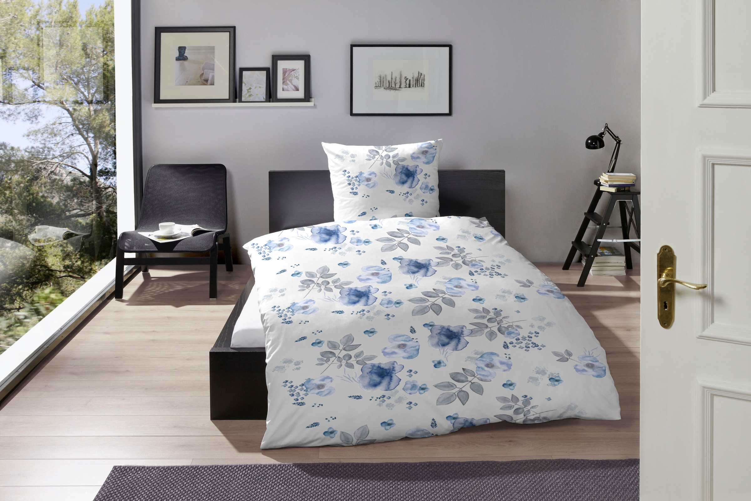 Primera Bettwäsche "Biber Bettwäsche "Flowerful"" 2 Stk. Mit romantischen B günstig online kaufen