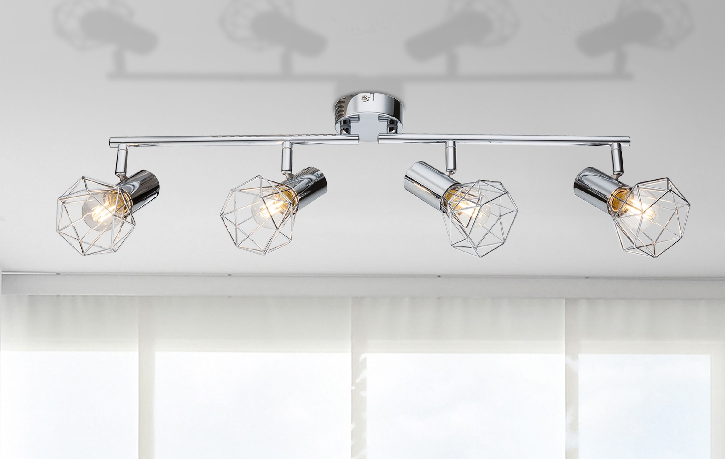 GLOBO LIGHTING Deckenstrahler »XARA I«, Leuchtmittel E14 | ohne Leuchtmittel, Deckenstrahler/Metall/Flur/Wohnzimmer/Schlafzimmer