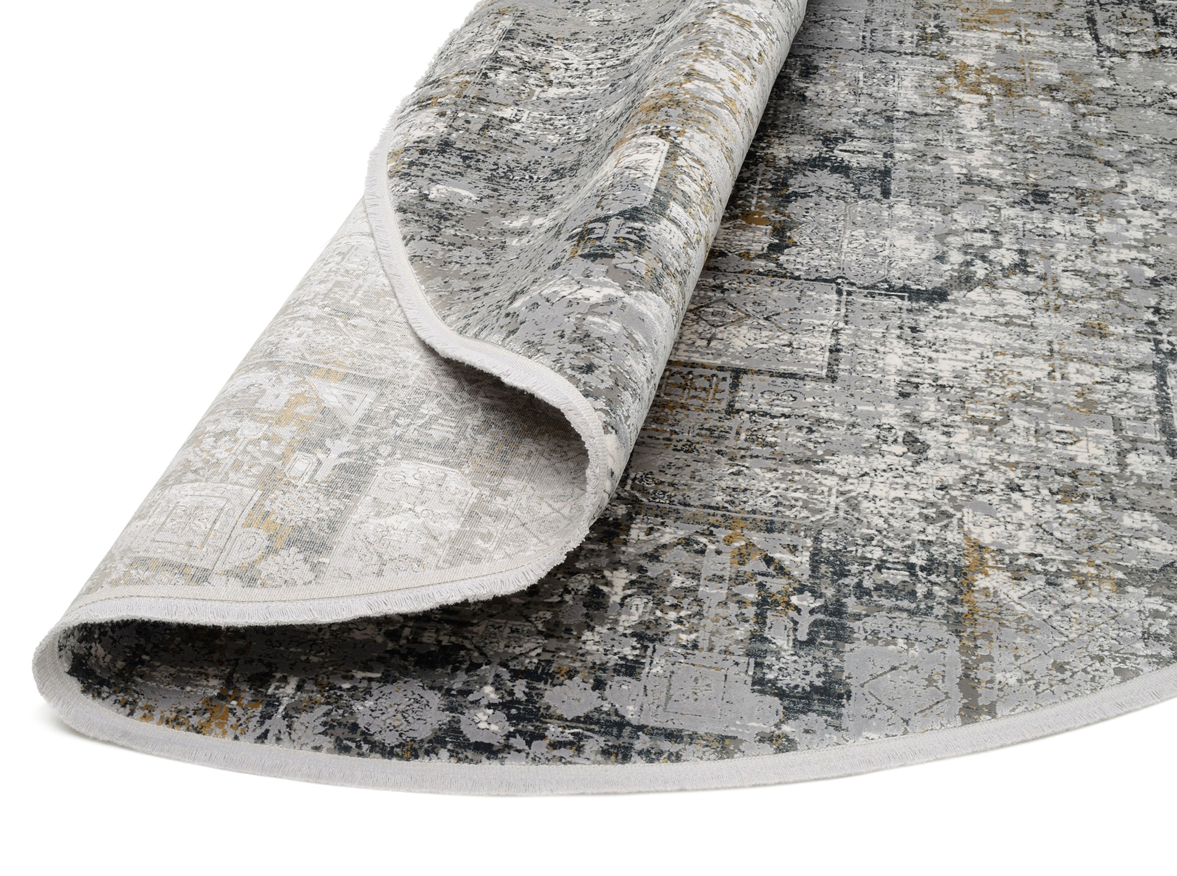 Musterring Teppich »SINFONIA«, rund, 8 mm Höhe, exlcusive MUSTERRING DELUXE COLLECTION hochwertig gekettelt, Fransen