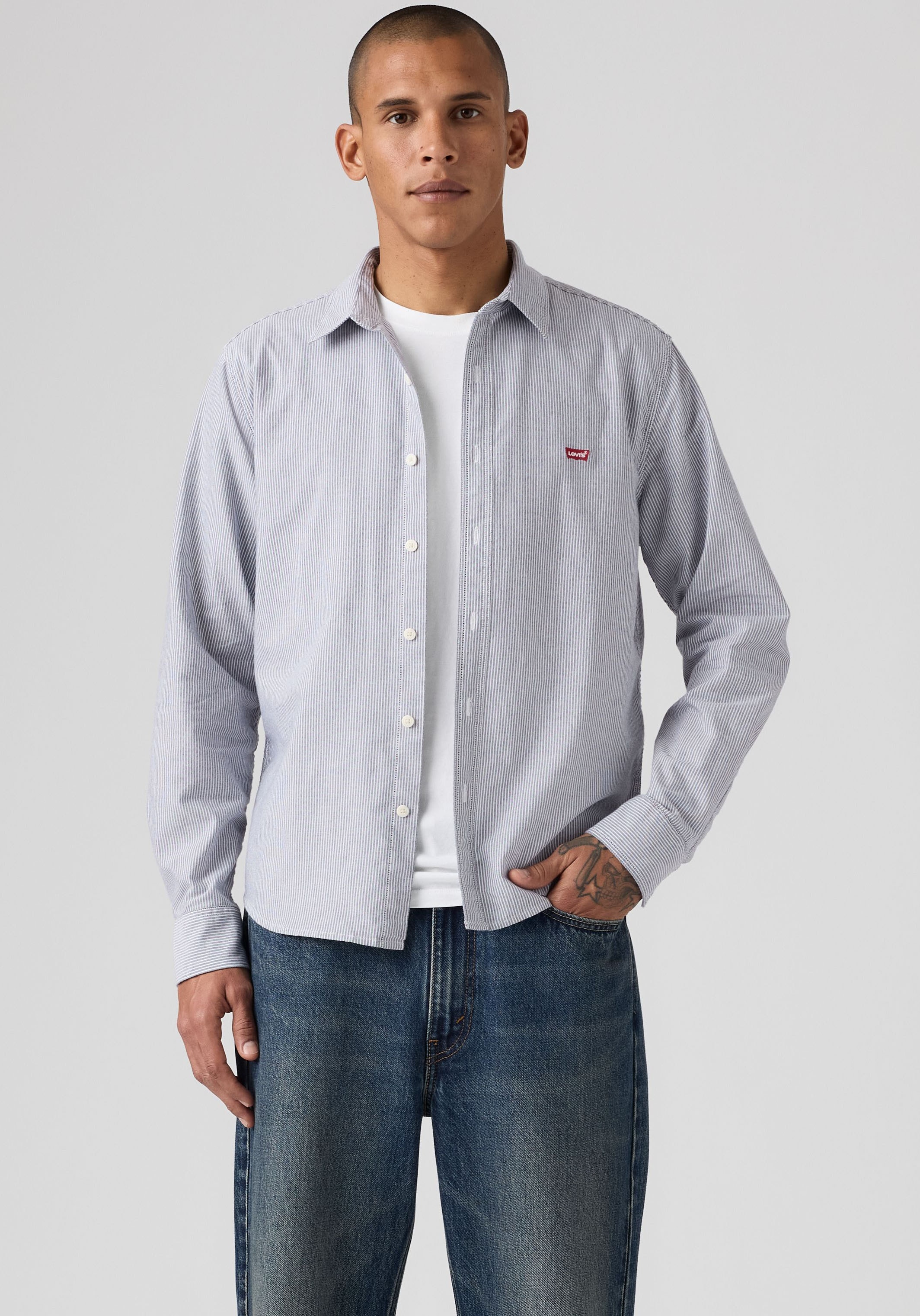 Levi's® Langarmhemd »CLS BATTERY HM SHIRT - STANDARD« mit abgerundetem Saum