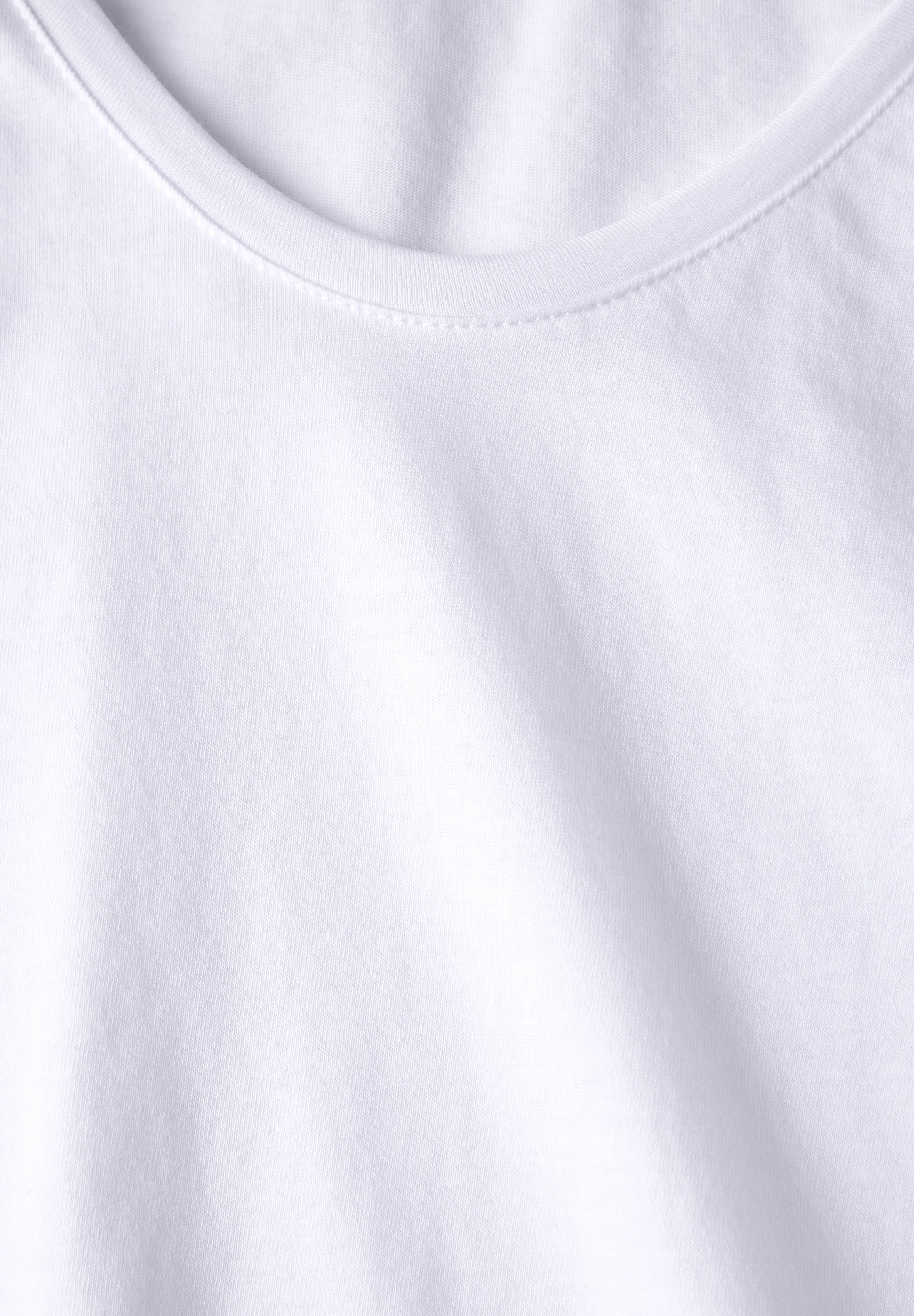 STREET ONE Langarmshirt, mit abgerundetem V-Ausschnitt