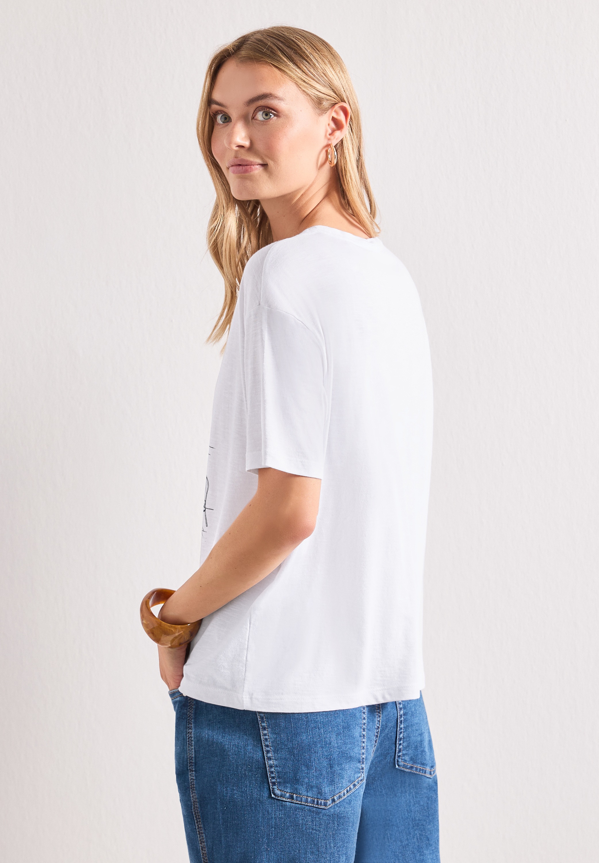 STREET ONE T-Shirt mit Rundhalsausschnitt