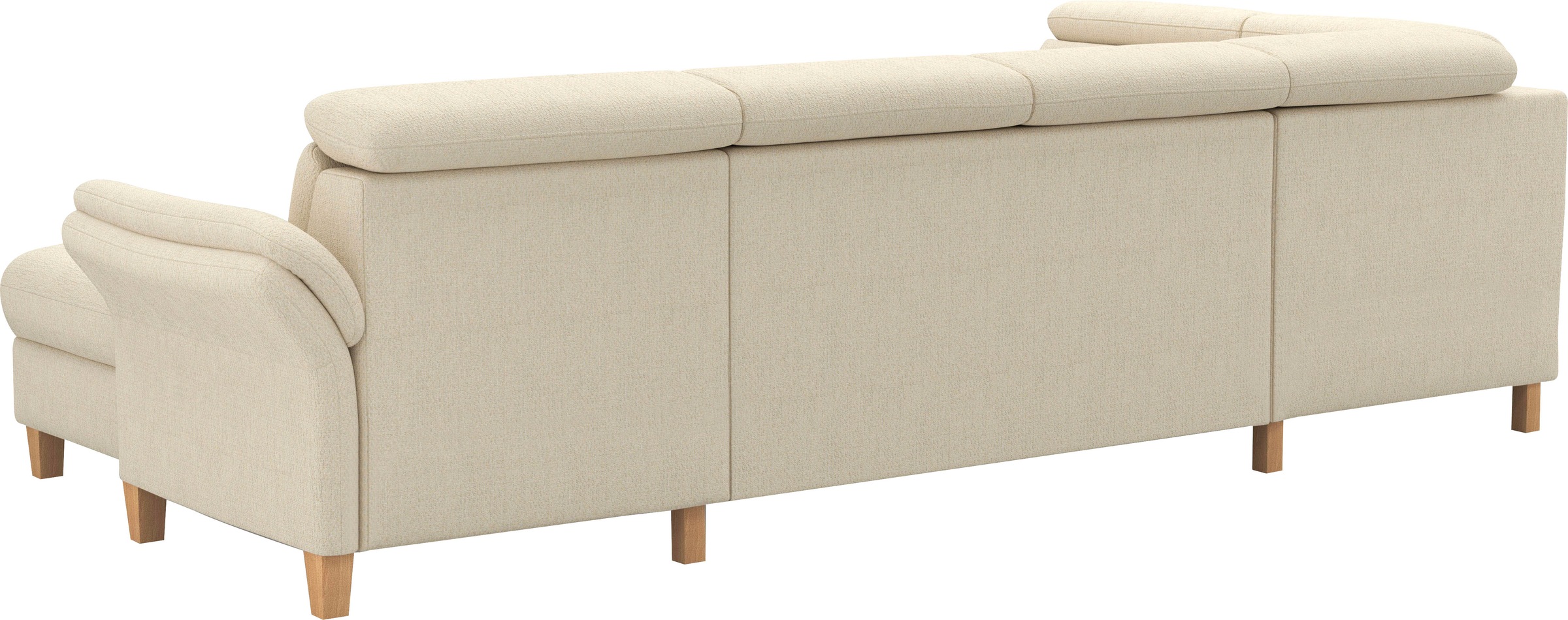 Wohnlandschaft HOME AFFAIRE "Glendale, U-Form", sand, B:321cm H:84cm T:193cm, 100% Polyester, Sofas, Wohnlandschaft, inkl. Kopfteilverstellung, wahlweise mit Vorziehsitz und Bettkasten 6