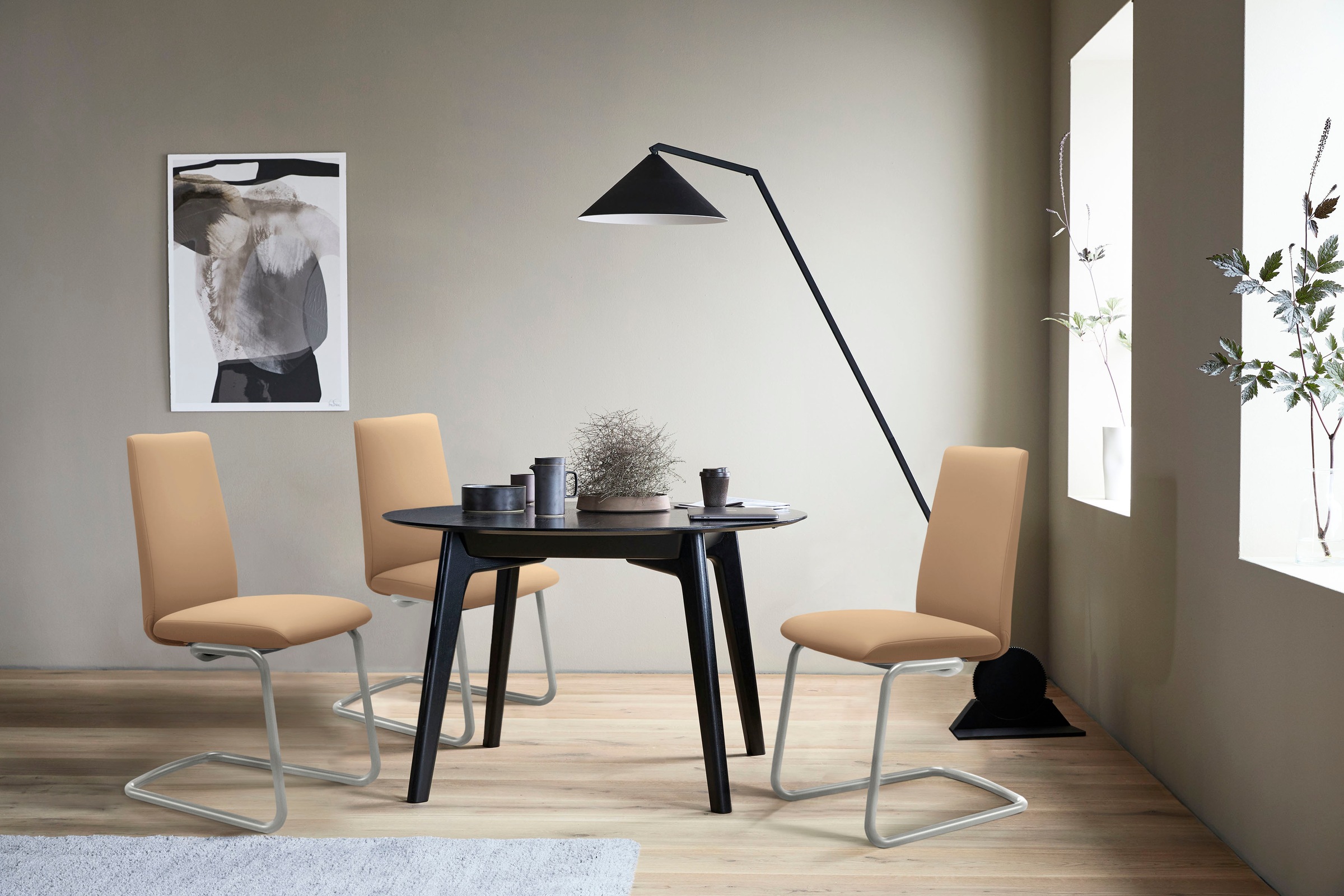 Stressless Polsterstuhl "Laurel" () Low Back, Größe L, mit Beinen aus Stahl in Chrom glänzend