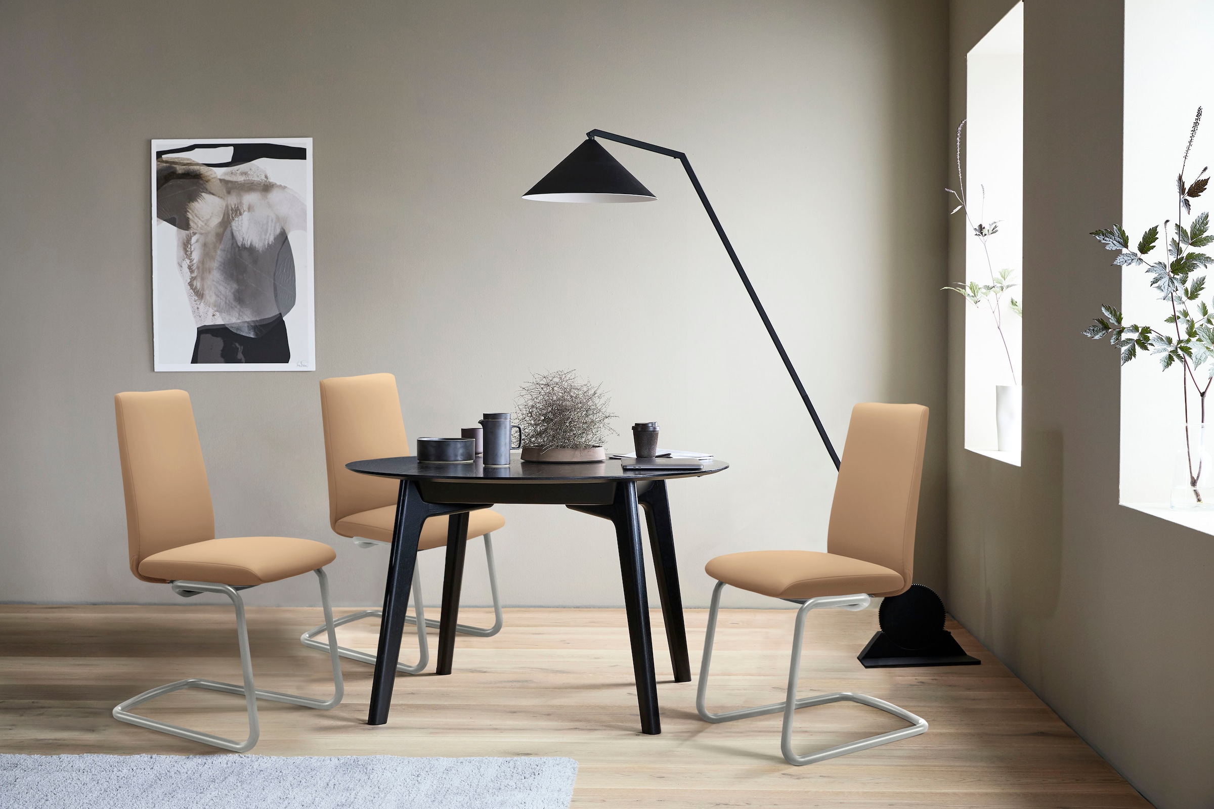Stressless Polsterstuhl "Laurel" () Low Back, Größe L, mit Beinen aus Stahl in Chrom matt