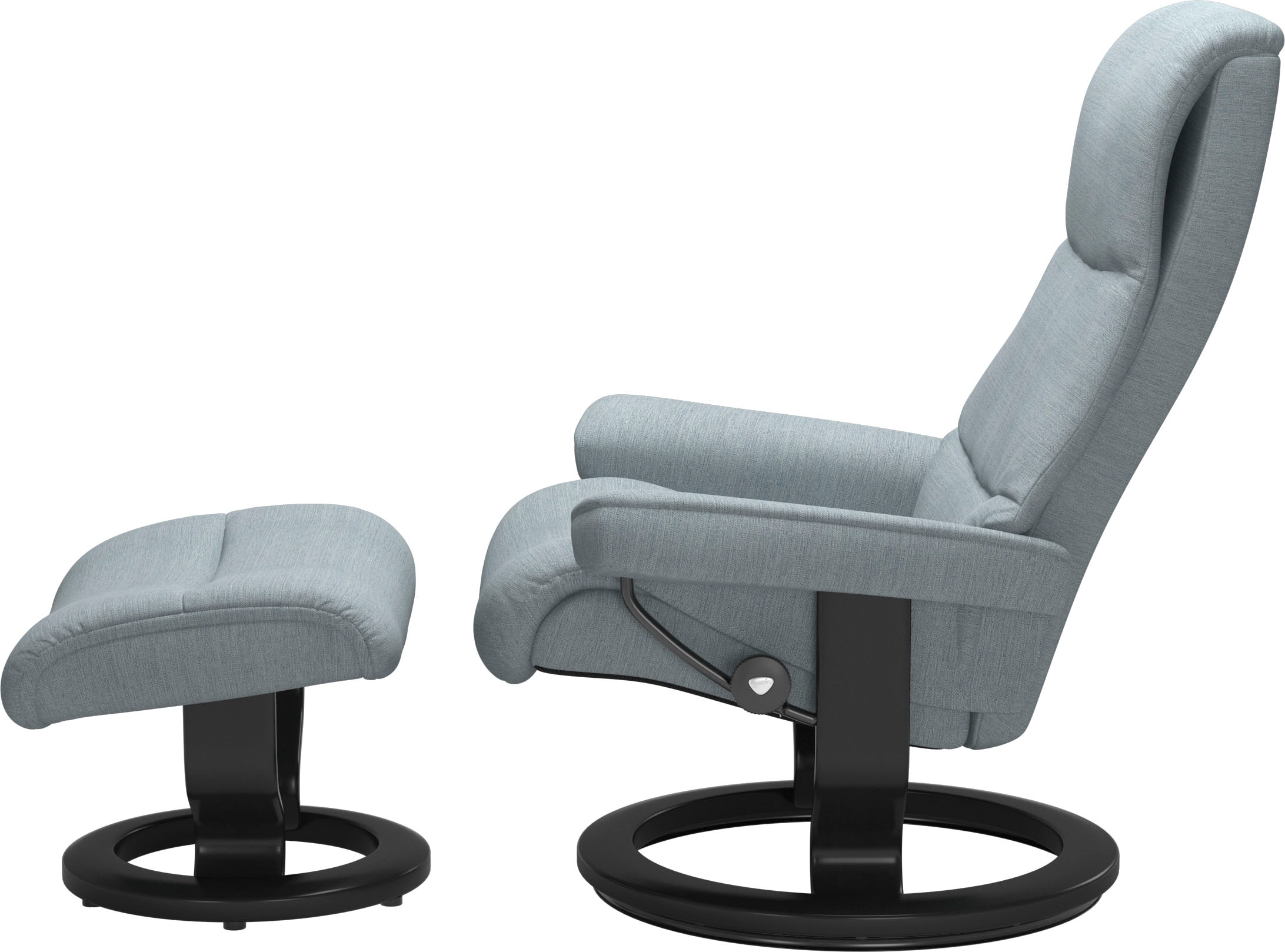 Stressless® Relaxsessel »View«, (Set, Relaxsessel mit Hocker), mit Classic Base, Größe M,Gestell Schwarz